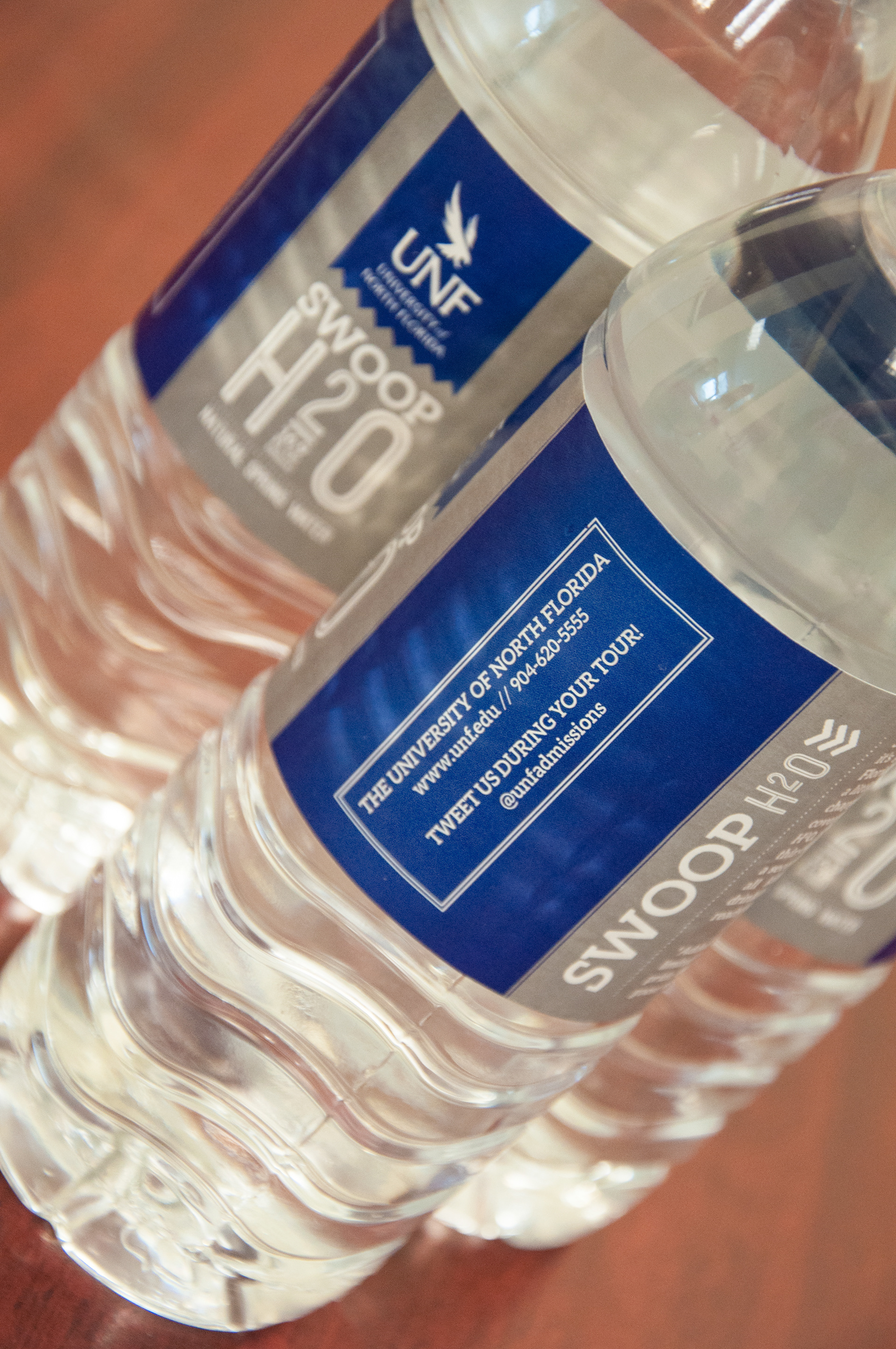 Side view of the Admissions tour water