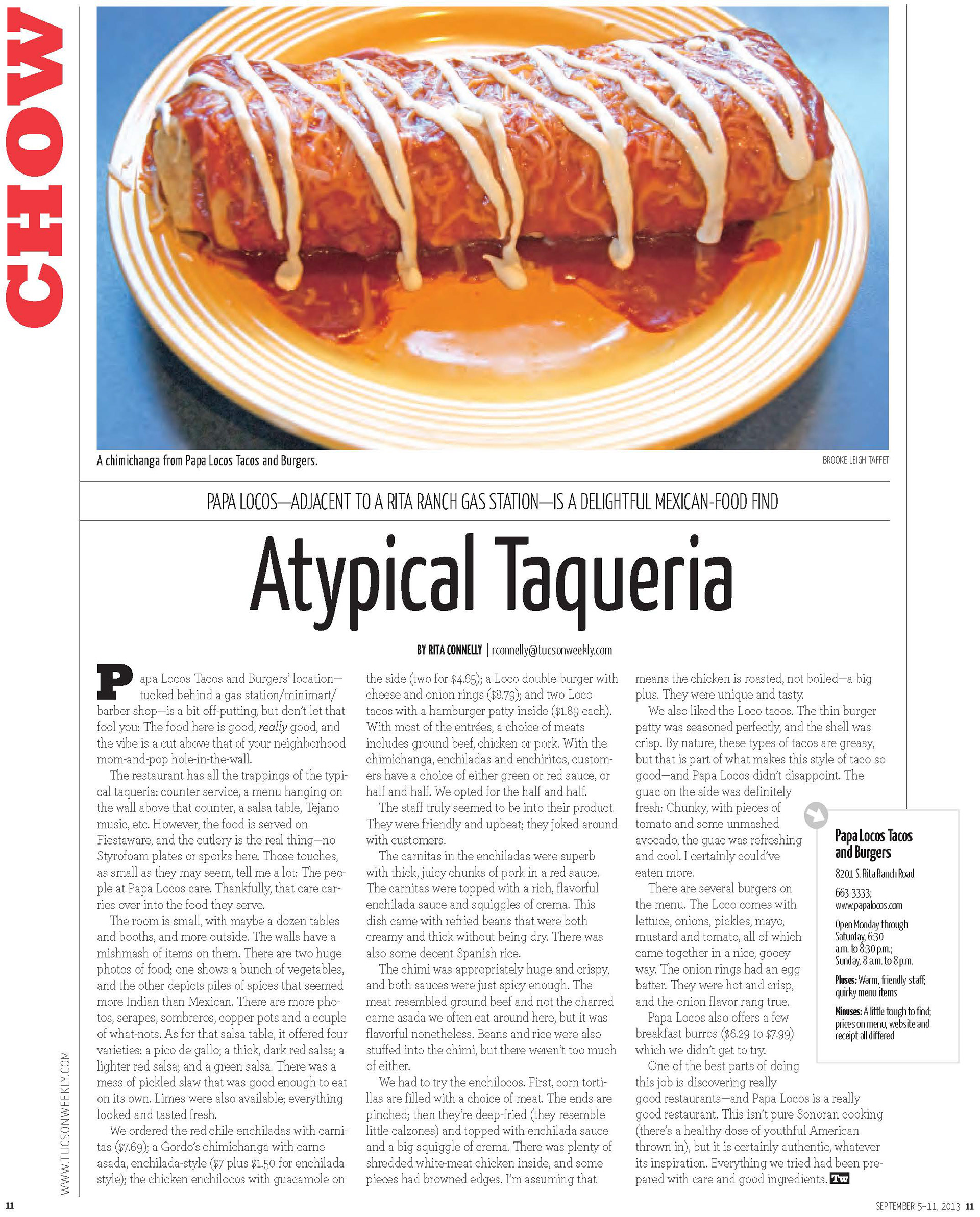 Tucson Weekly redesign concept layout pages