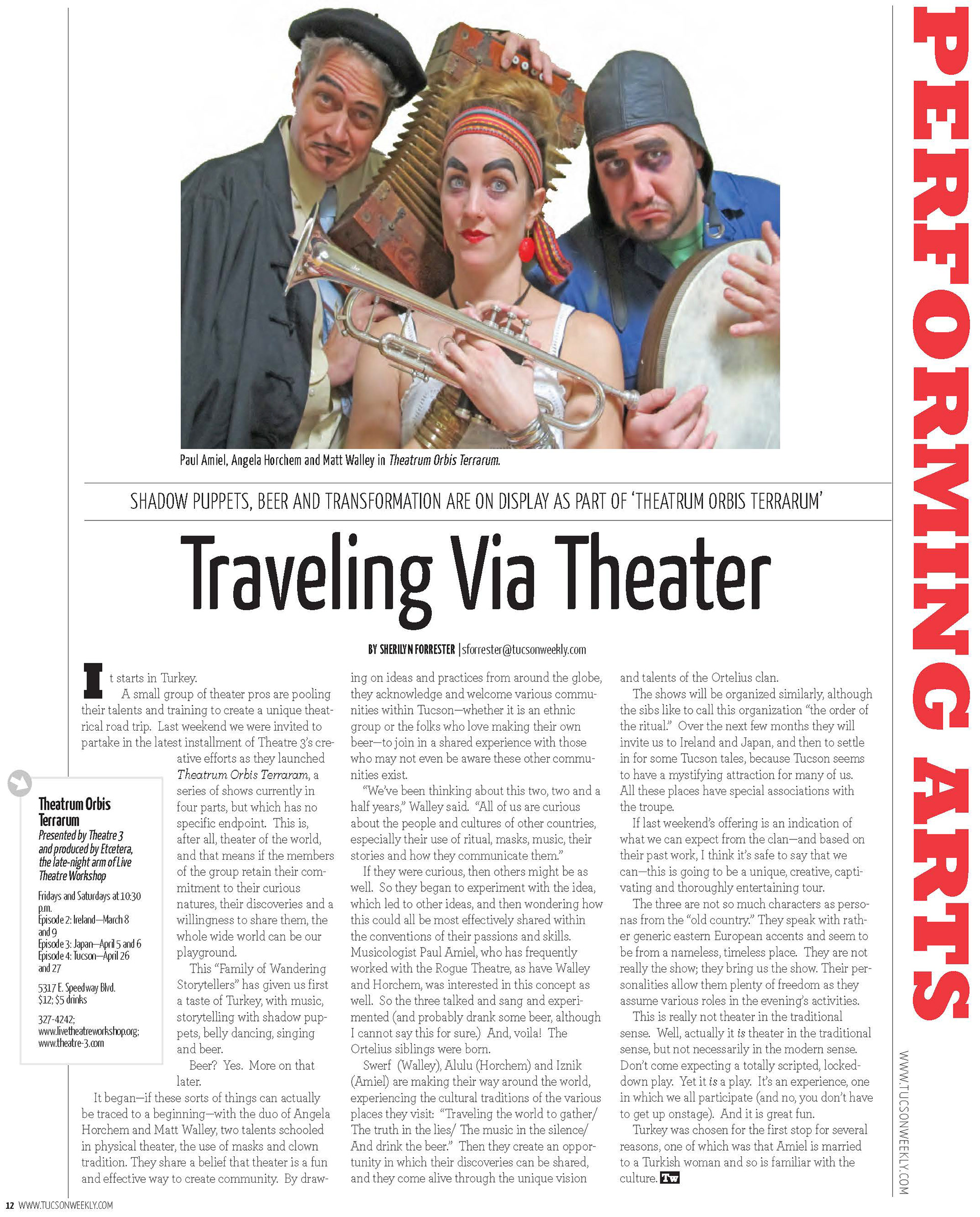 Tucson Weekly redesign concept layout pages