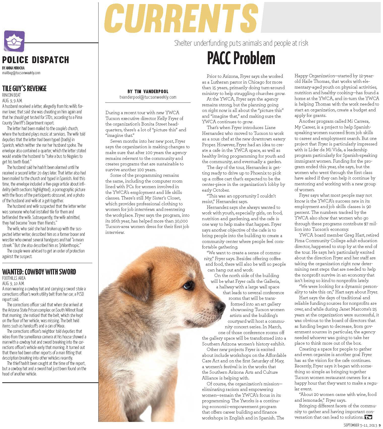 Tucson Weekly redesign concept layout pages