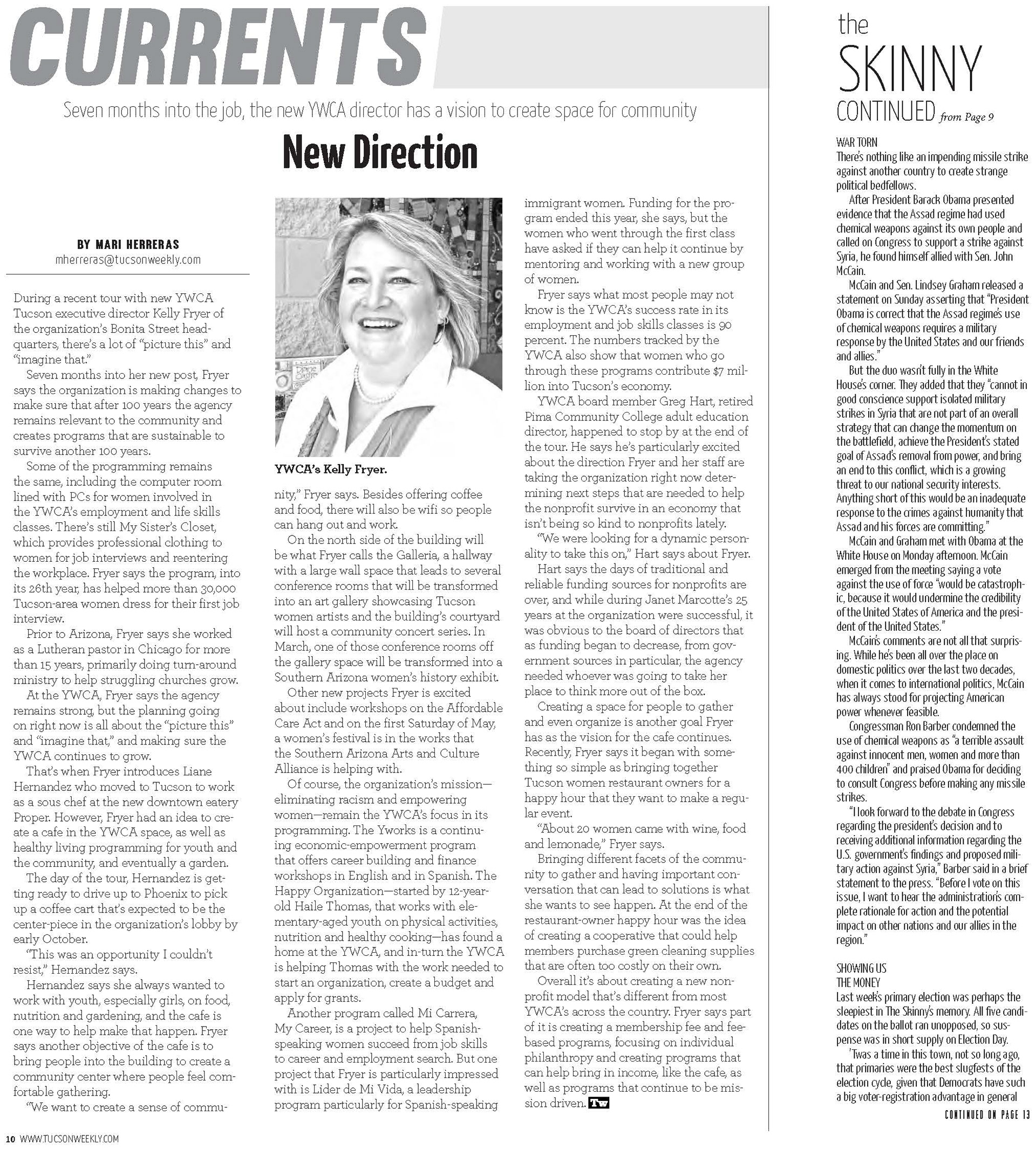 Tucson Weekly redesign concept layout pages