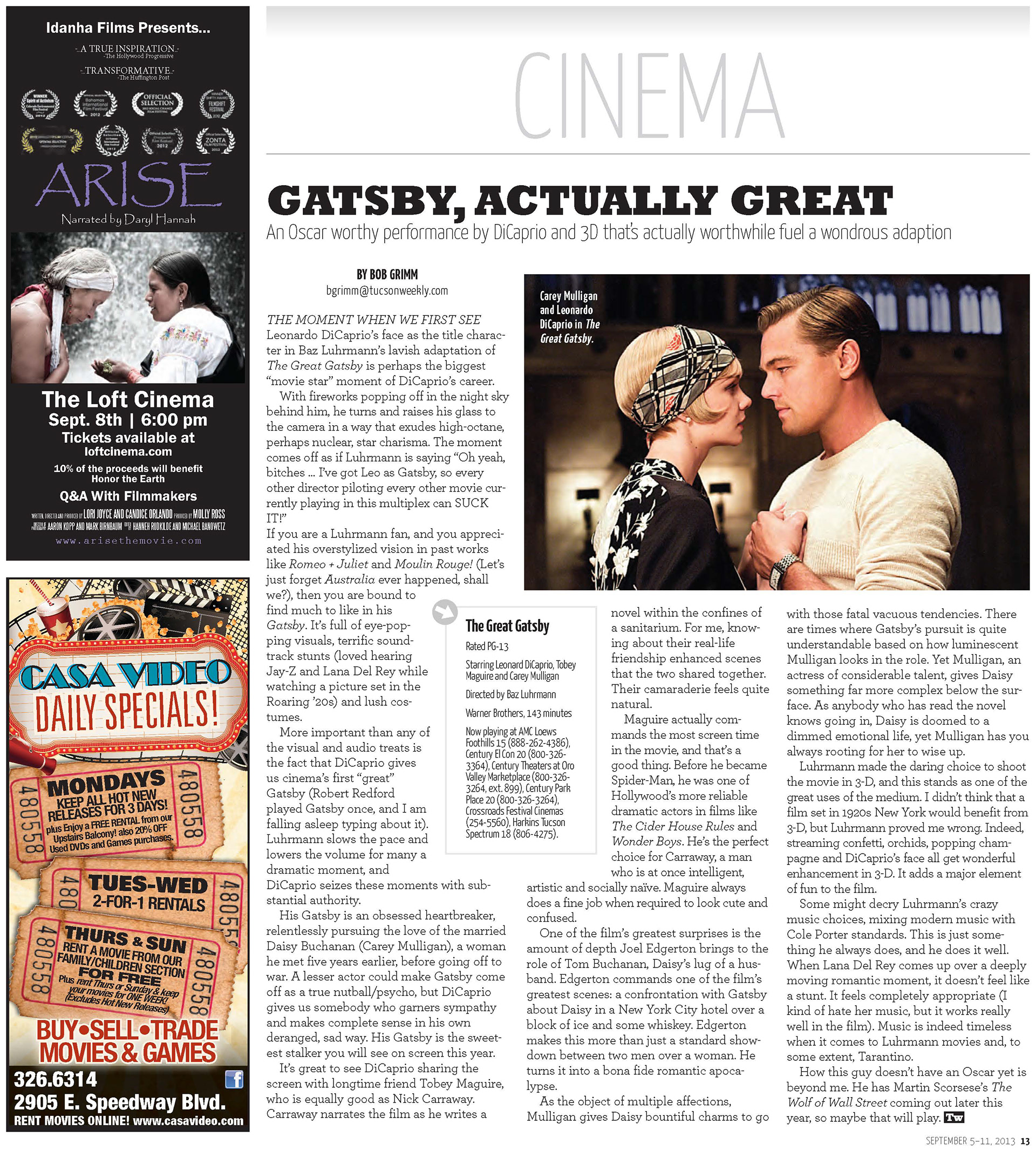 Tucson Weekly redesign concept layout pages
