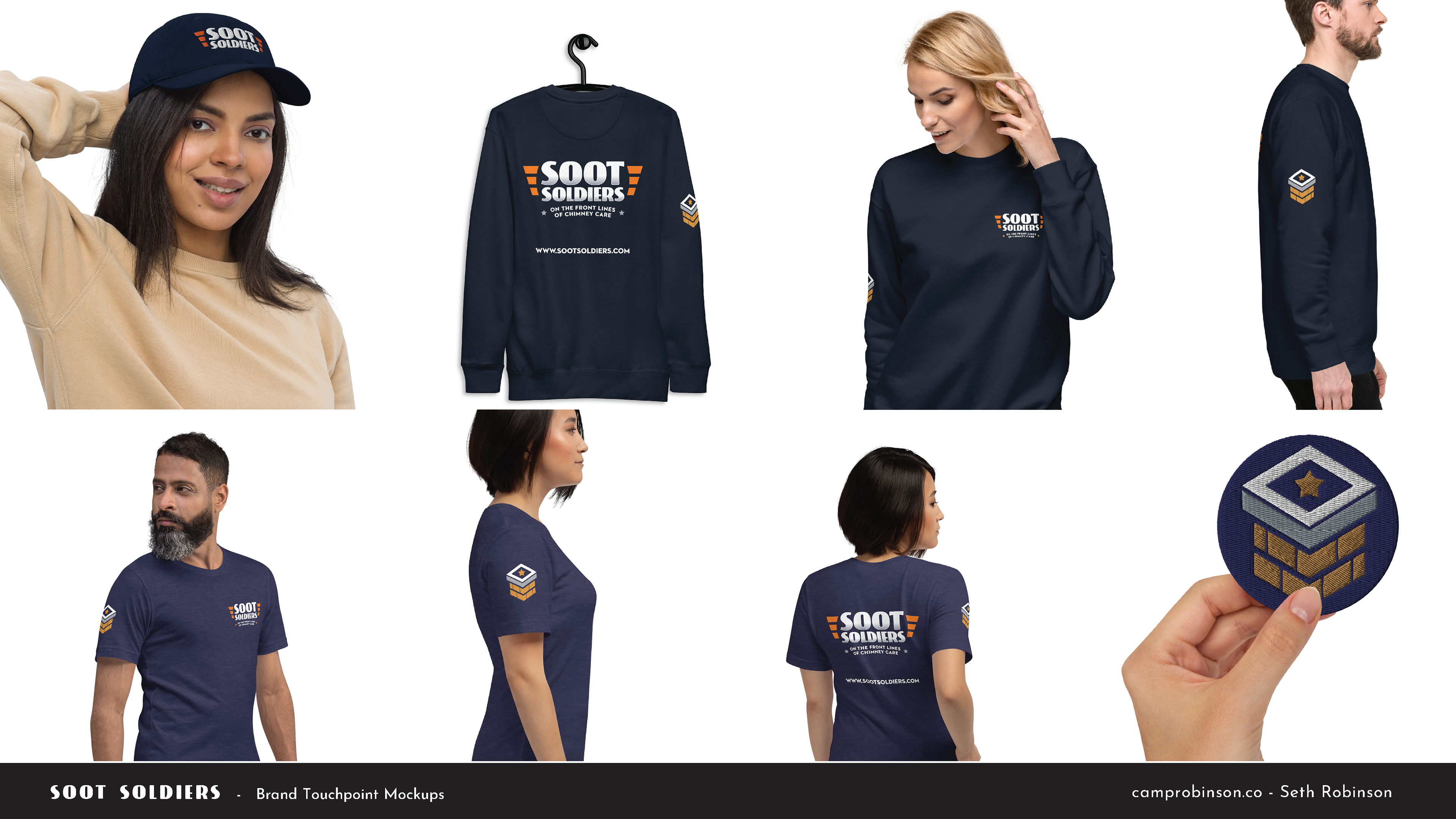 apparel design, graphic tee, uniform design, arm patch, patch, merchandise, visual identity, brand design, chimney sweep, chimney industry