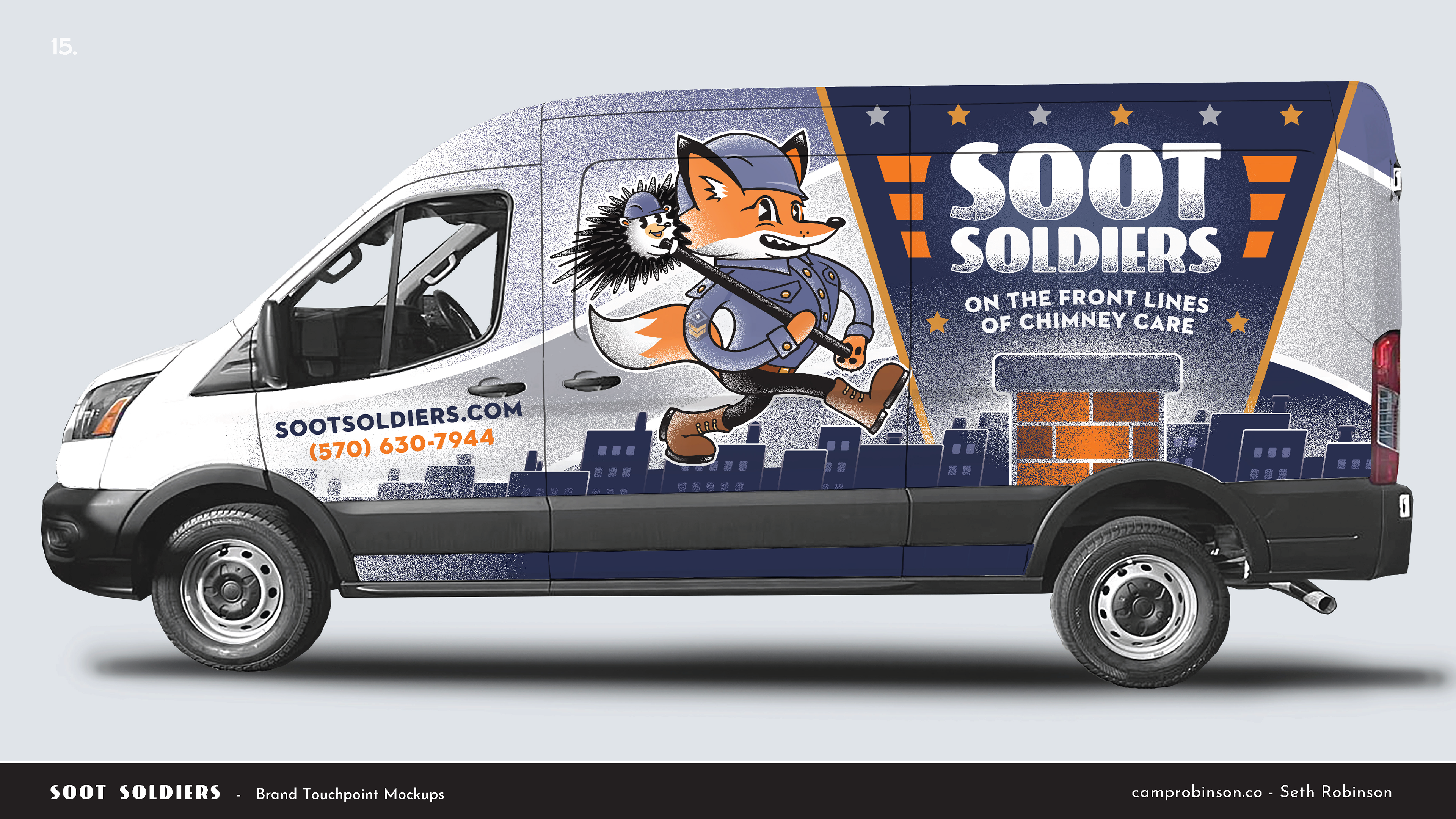 vehicle wrap, brand identity, branding, van wrap, chimney industry, chimney sweep