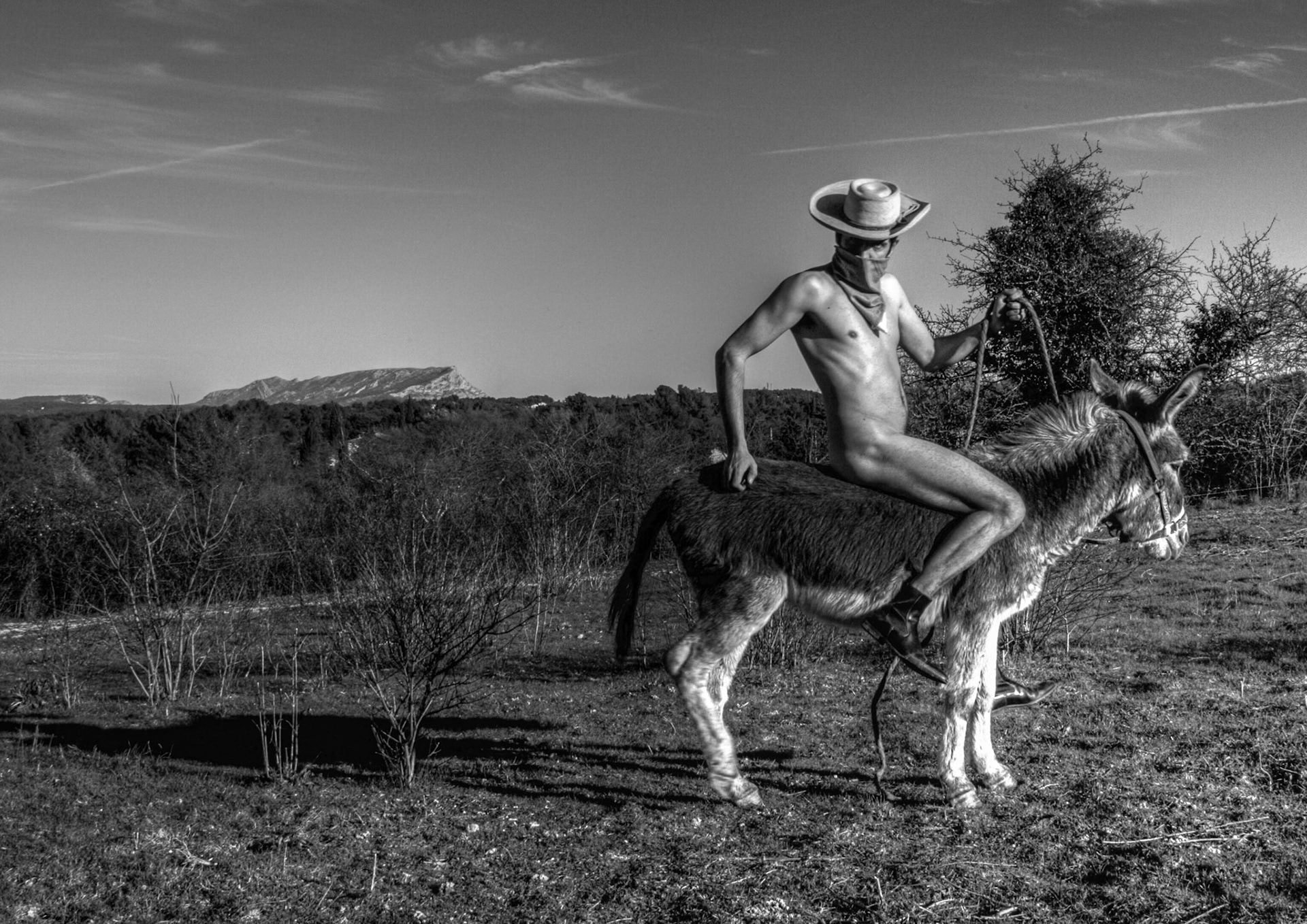 Autoportrait avec Chico,Aix. 2009