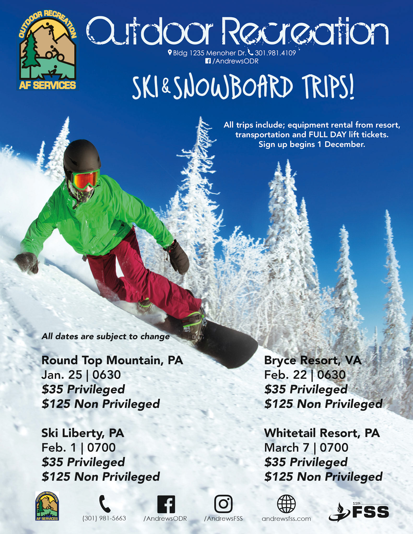 ODR Ski & Snowboard Trip Flyer (2019)