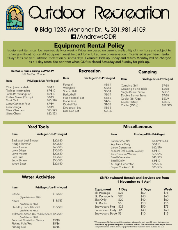 ODR Rental List 
