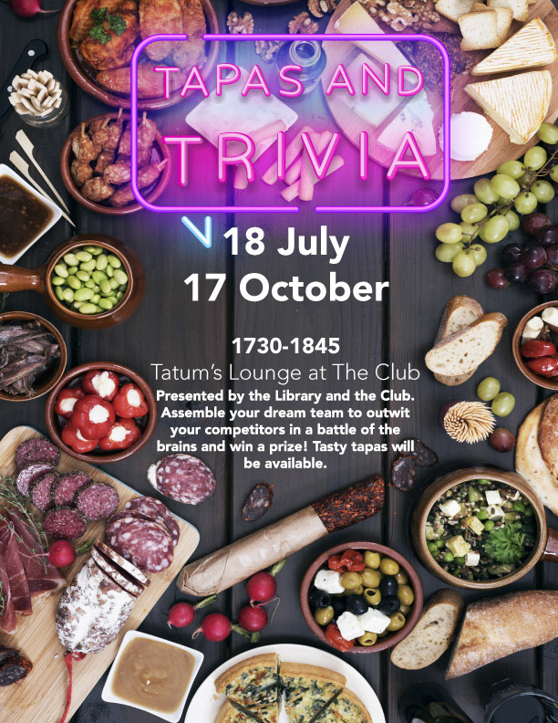 Base Library Tapas and Trivia Flyer (2019)