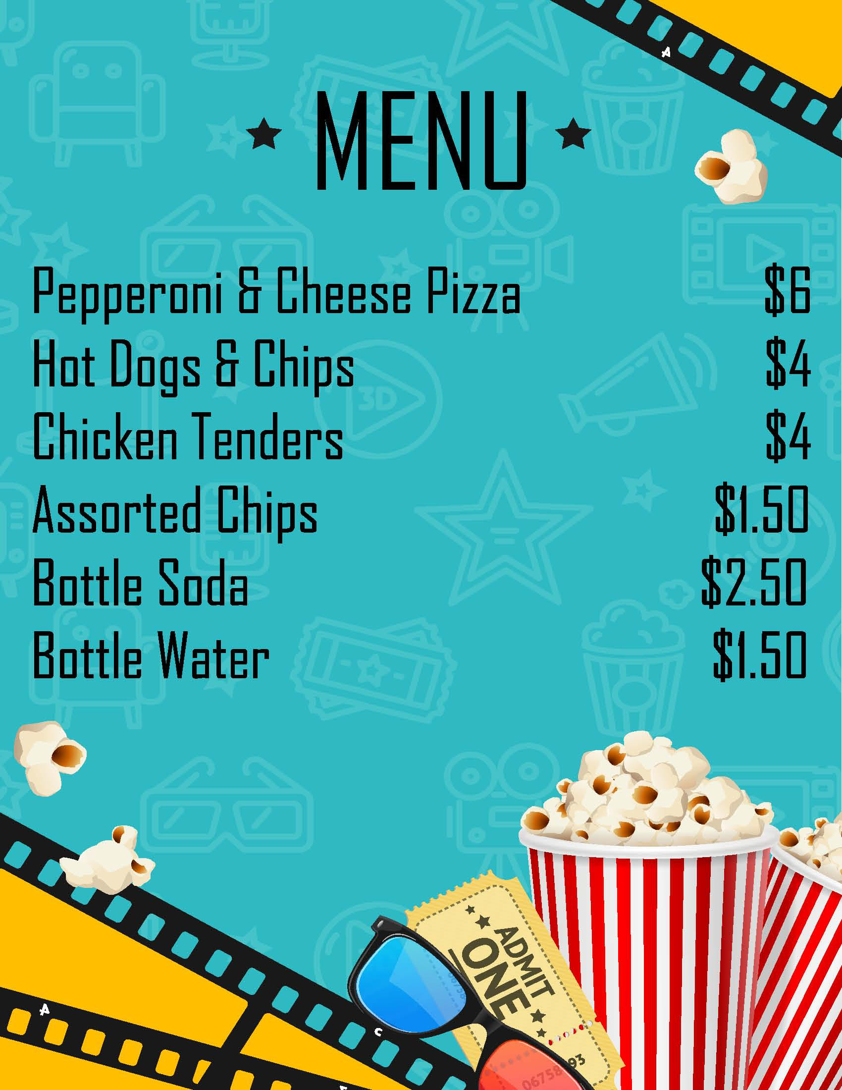 Movie Night Menu