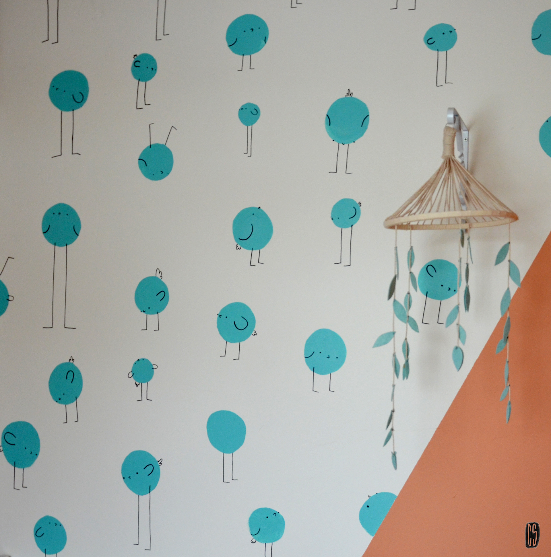 fresque chambre d'enfant 2021