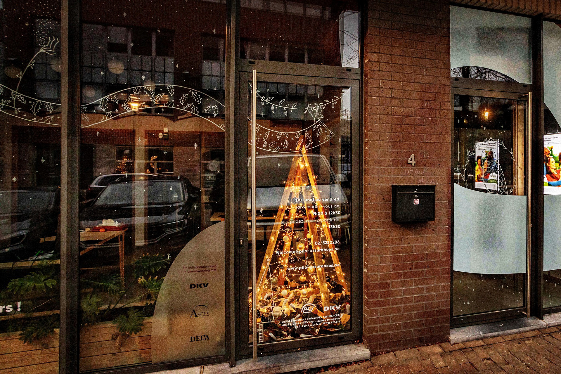 fresque de Noël chez Pilo assurance 2023