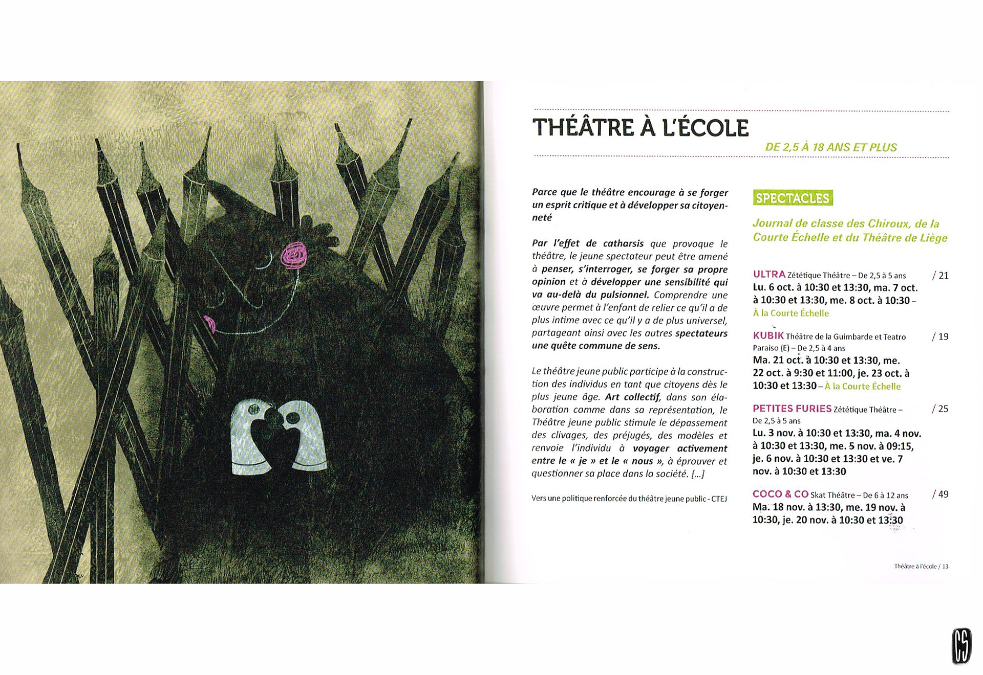 illustrations du catalogue des Chiroux 2014
