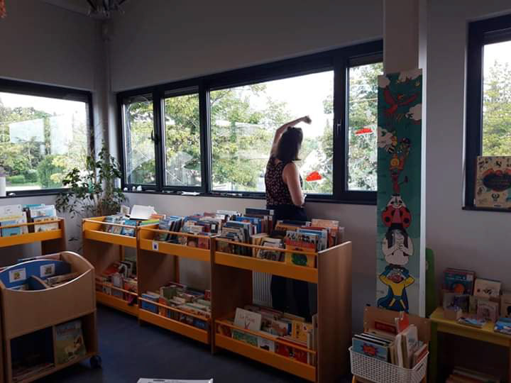 fresque pour la bibliothèque du Homborch Uccle 2020