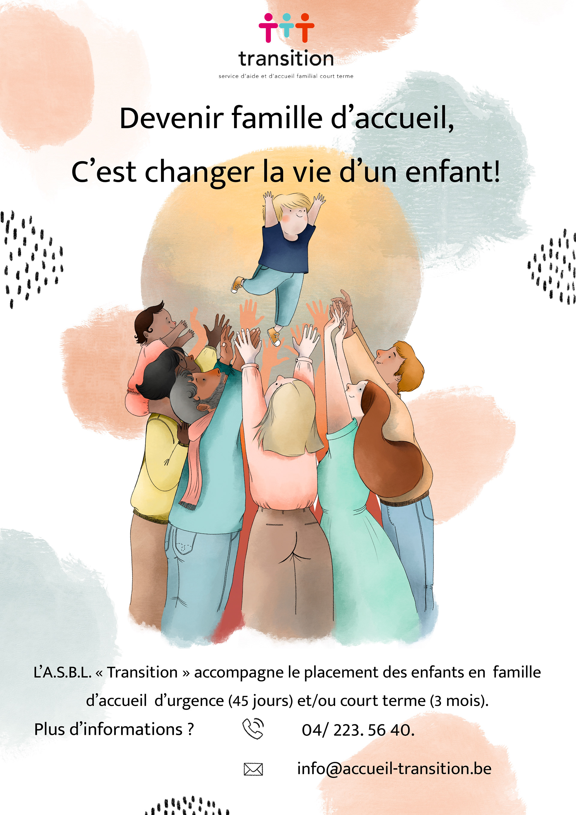 affiche pour l'asbl transition 2022