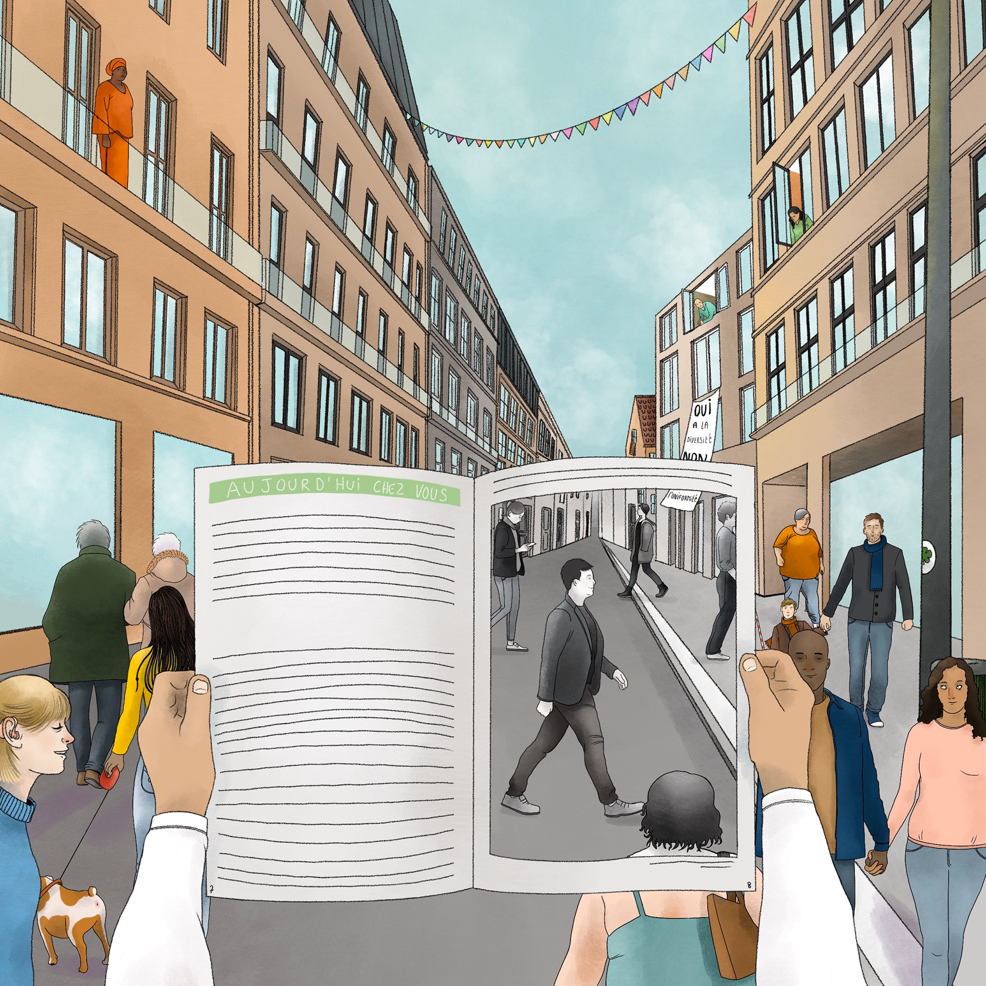 couverture de l'étude de la diversité et de l'égalité dans la presse pour l'AJP 2023