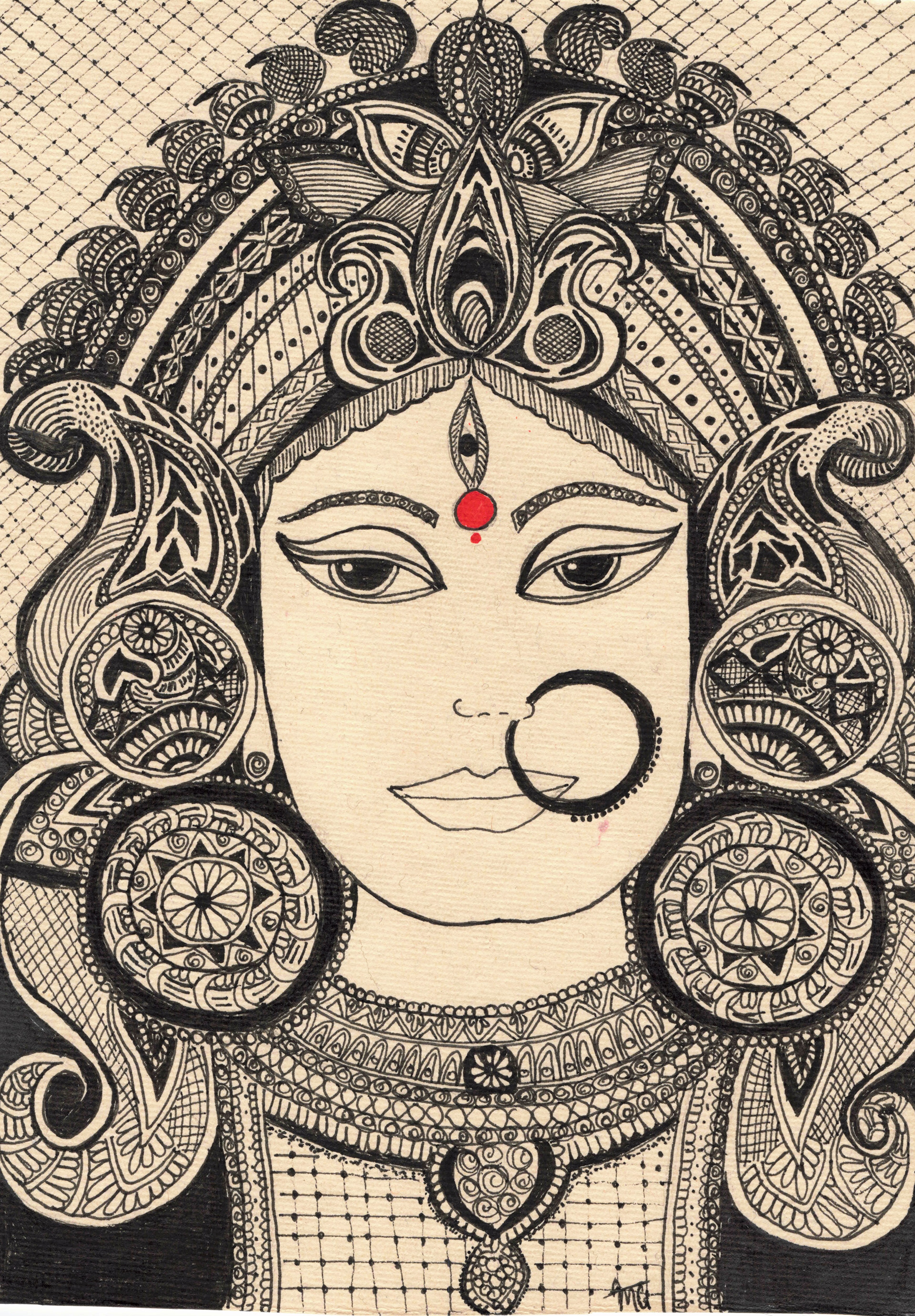 Durga (Madhubani art)