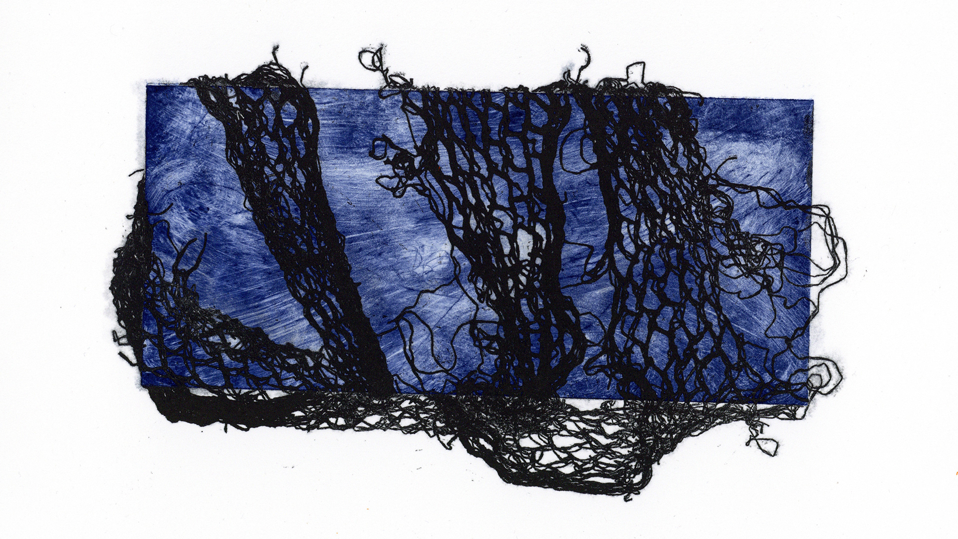 Dry-point etching and monoprint