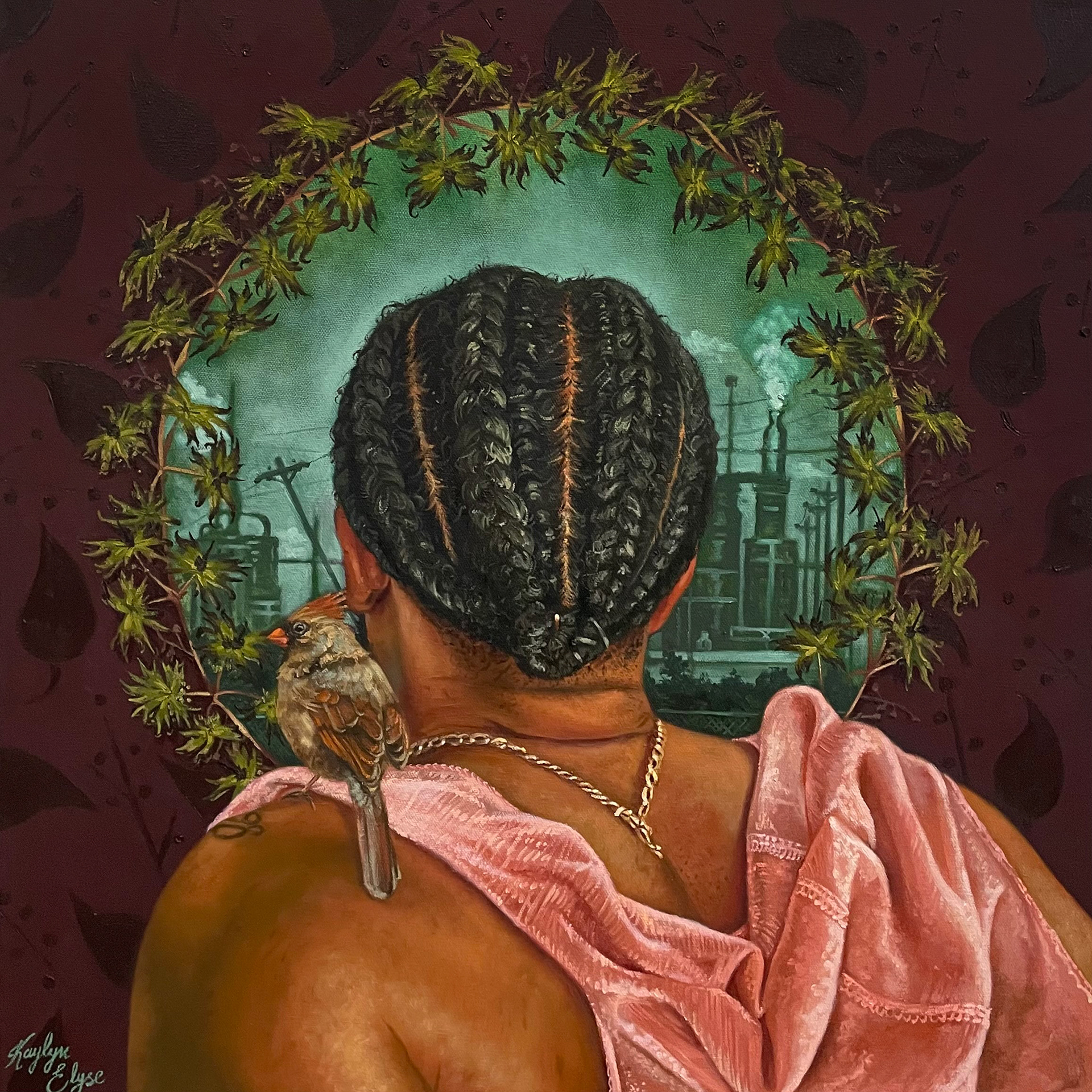 "Champion", oil on canvas, 24" x 24", 2025, Tanya Weddemire Gallery