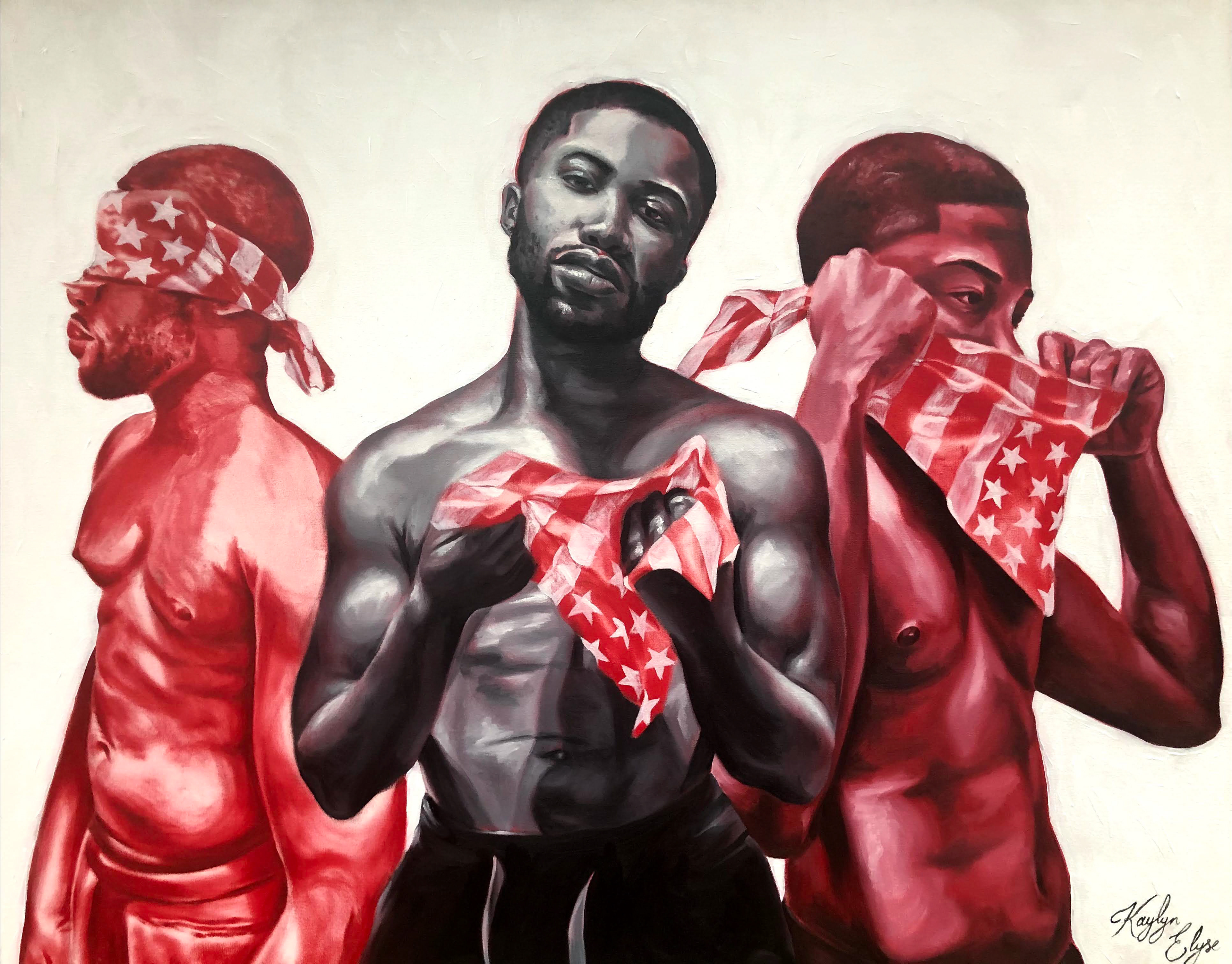 "Un-blinded", 38" x 48", oil and acrylic on canvas, 2020, Price Available Upon Request