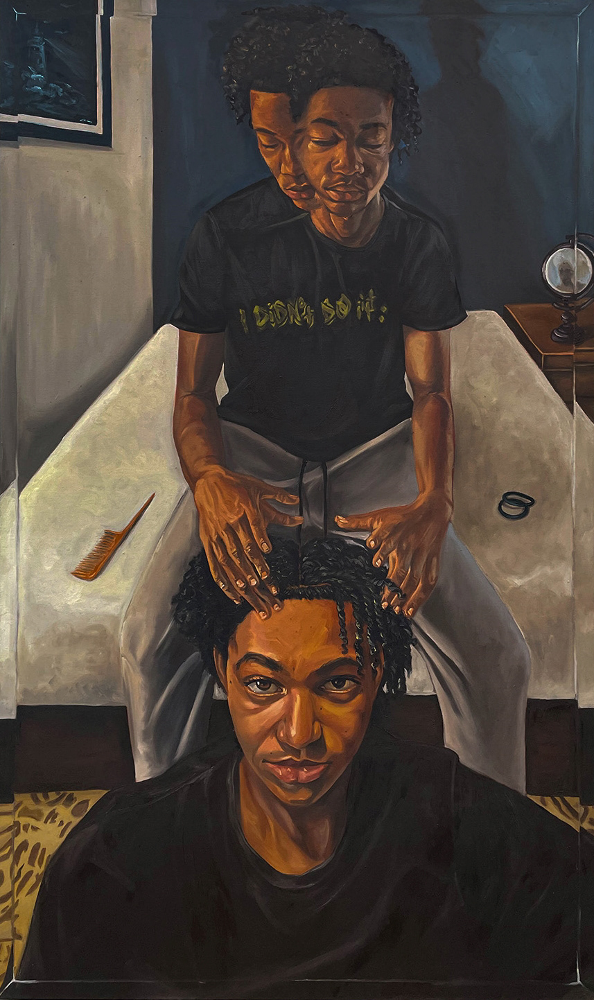 "Through the Glass", 60" x 36", oil on canvas, 2021, Price Available Upon Request