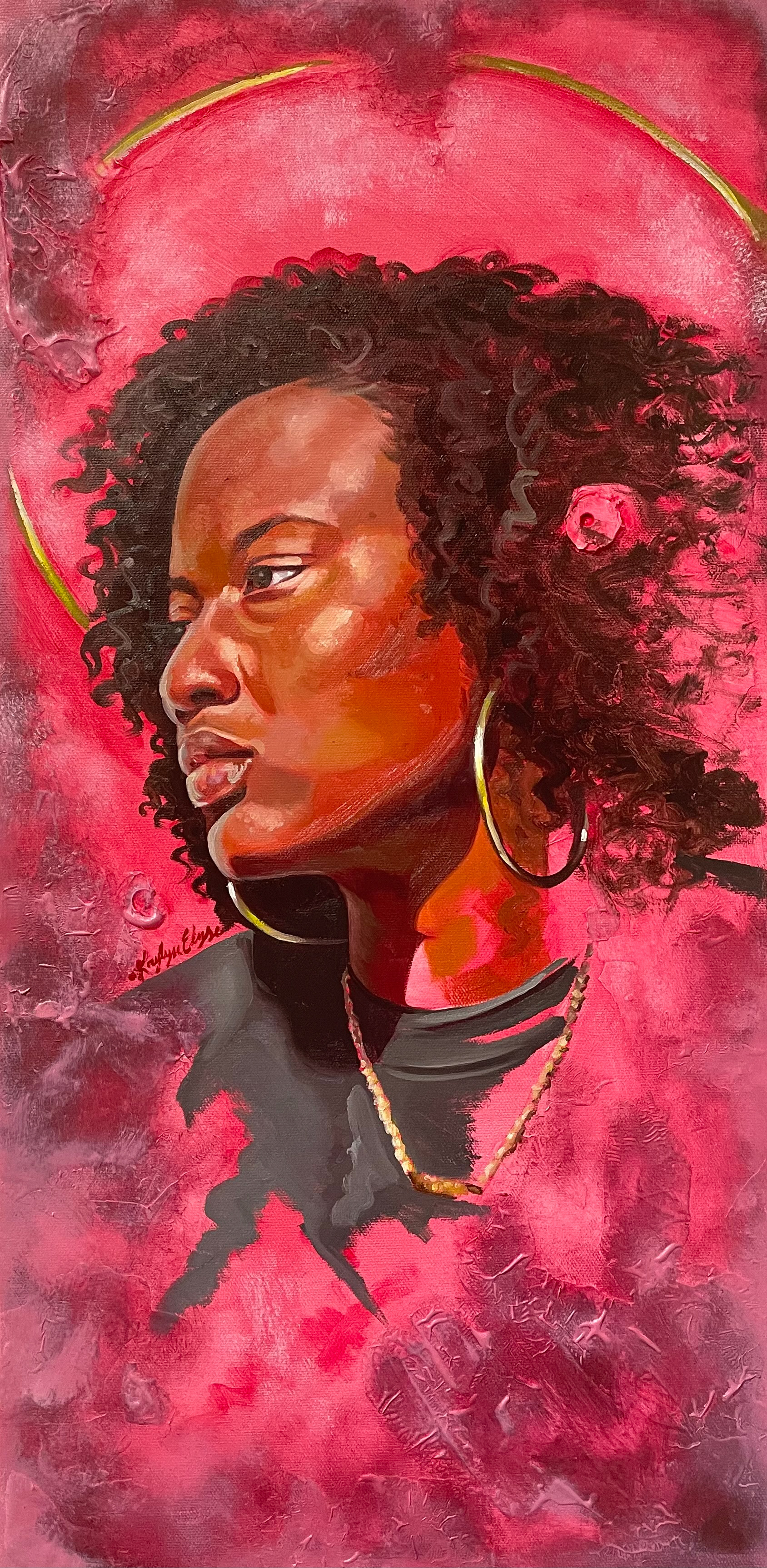 "Madison", oil, acrylic & gesso on canvas, 12" x 30", 2023, Price Available Upon Request