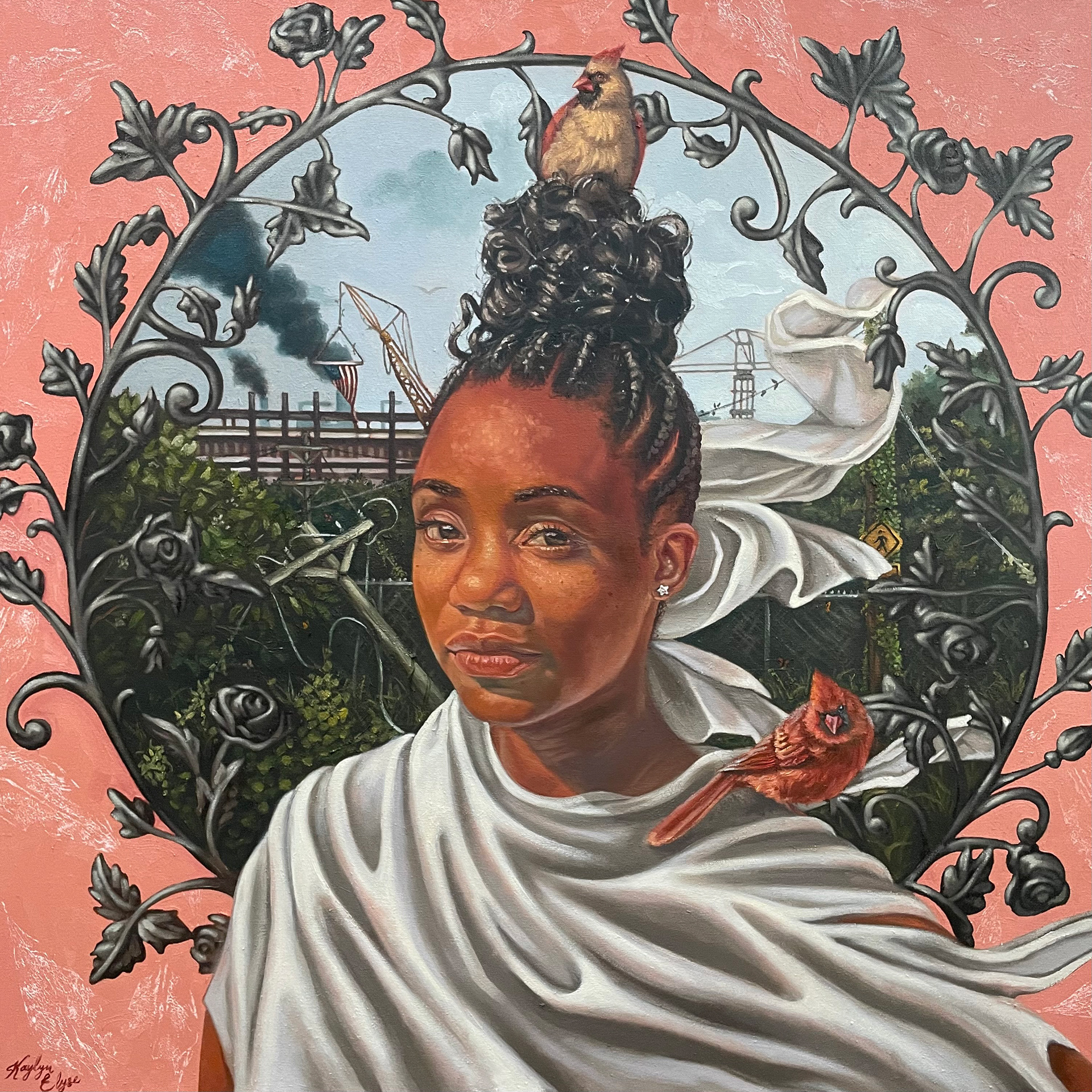 "Manifest Destiny", oil on canvas, 30" x 30" x 1.5", 2025, Sold