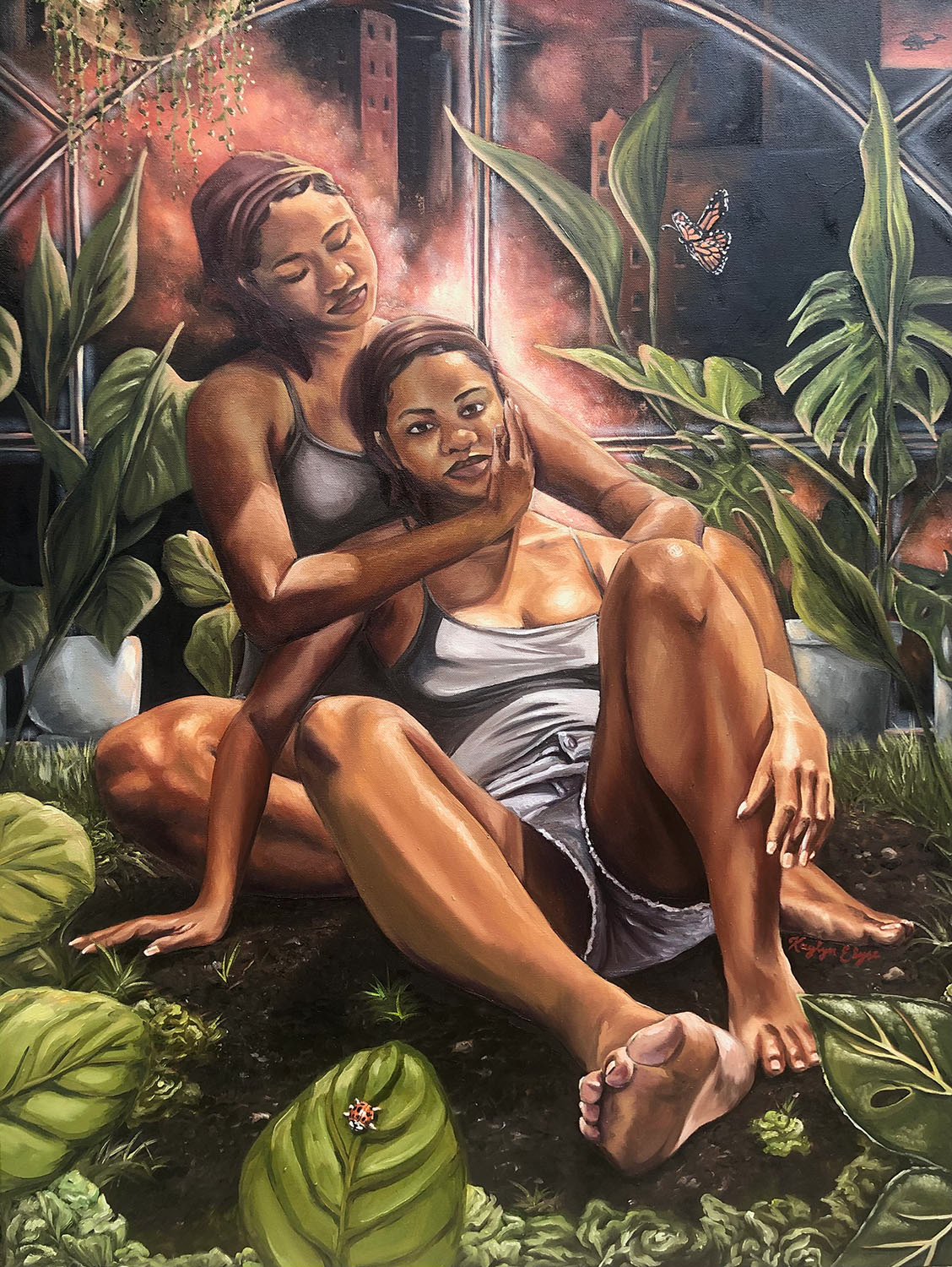 "A Little Peace of Mind", 40" x 30", oil on canvas, 2021, Sold