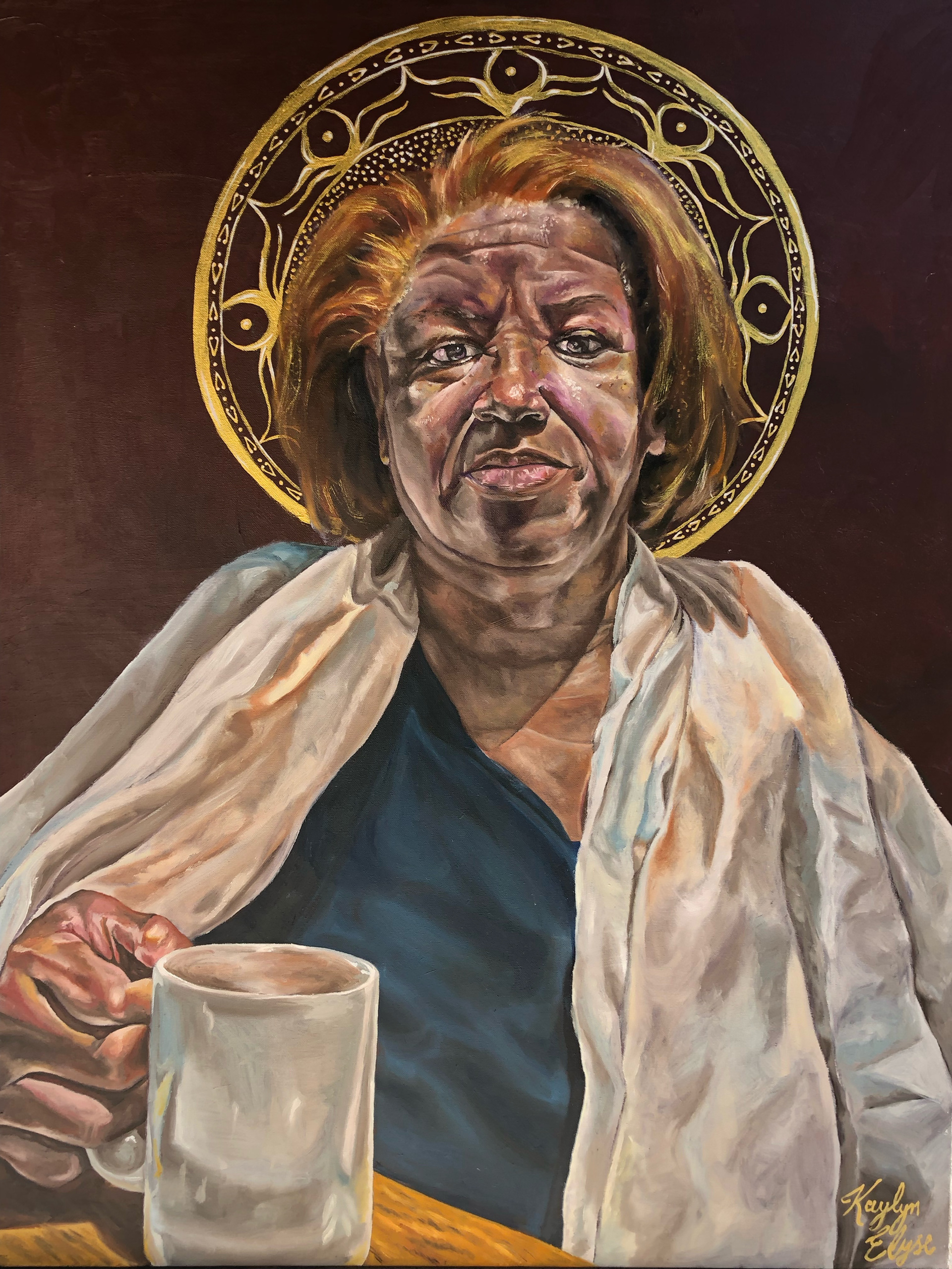 "Momma", 40" x 30", oil and acrylic on canvas, 2019, Not for Sale