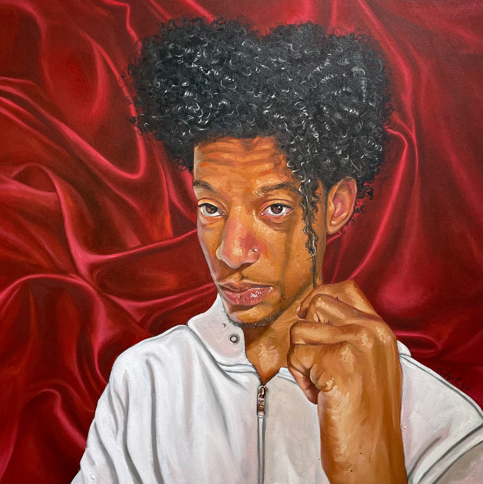 "Matthew" (Fam), oil on canvas, 30" x 30", 2023, Not for Sale