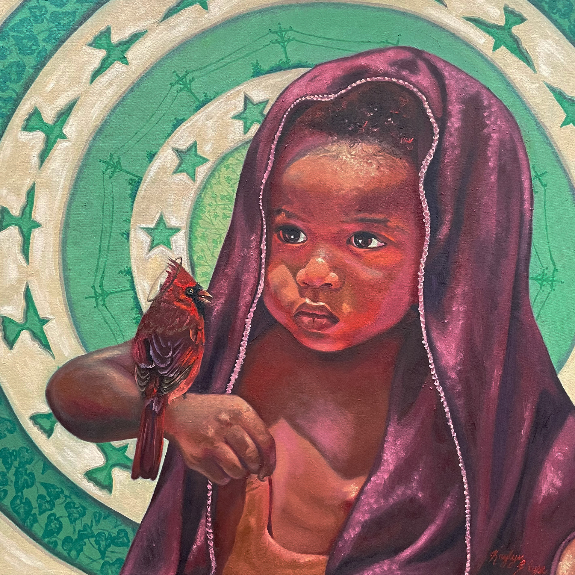 "Griot", oil on canvas, 24" x 24", 2026, Price Available Upon Request