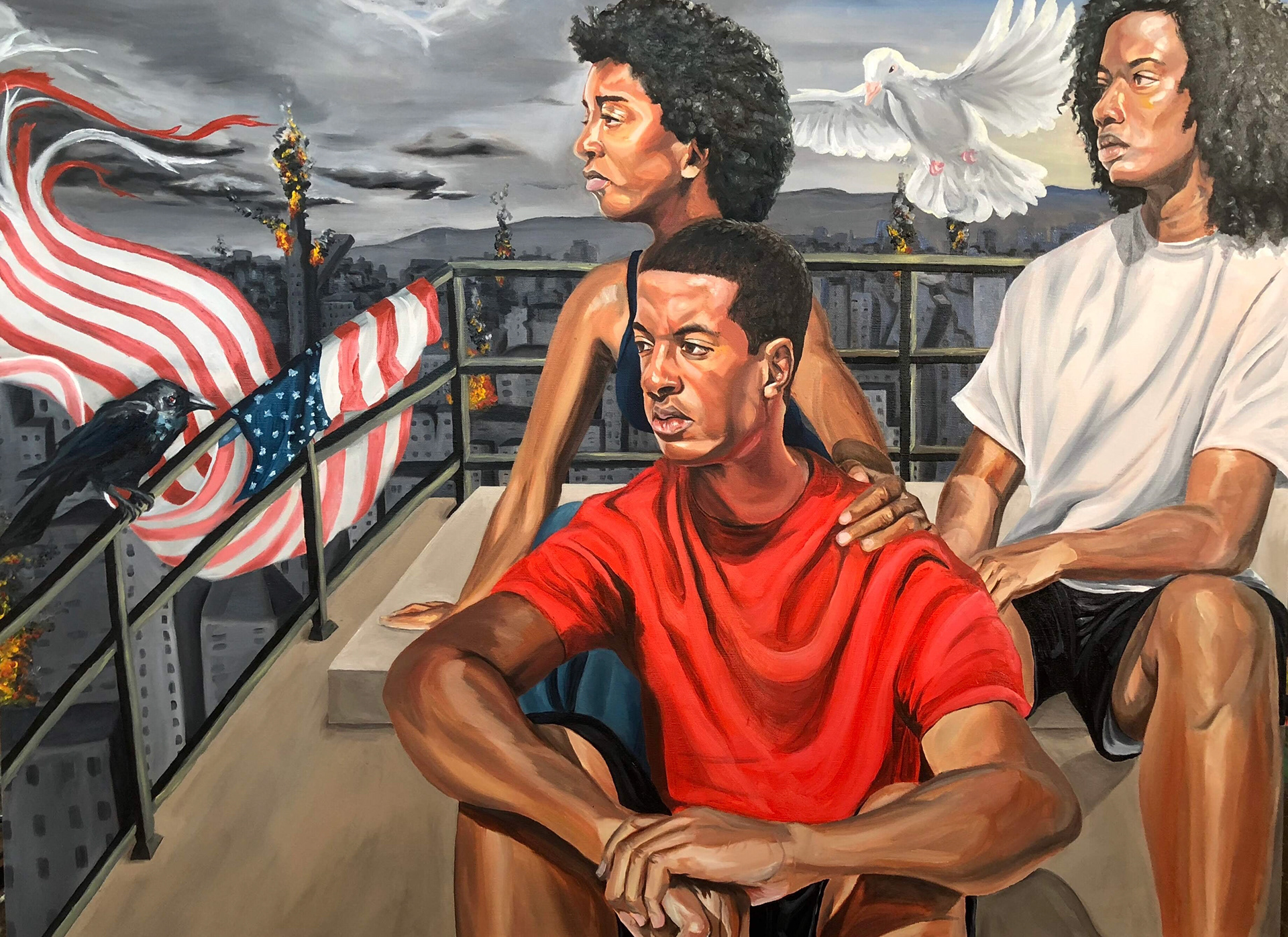 "My America", 40" x 30", oil on canvas, 2018, Not for Sale