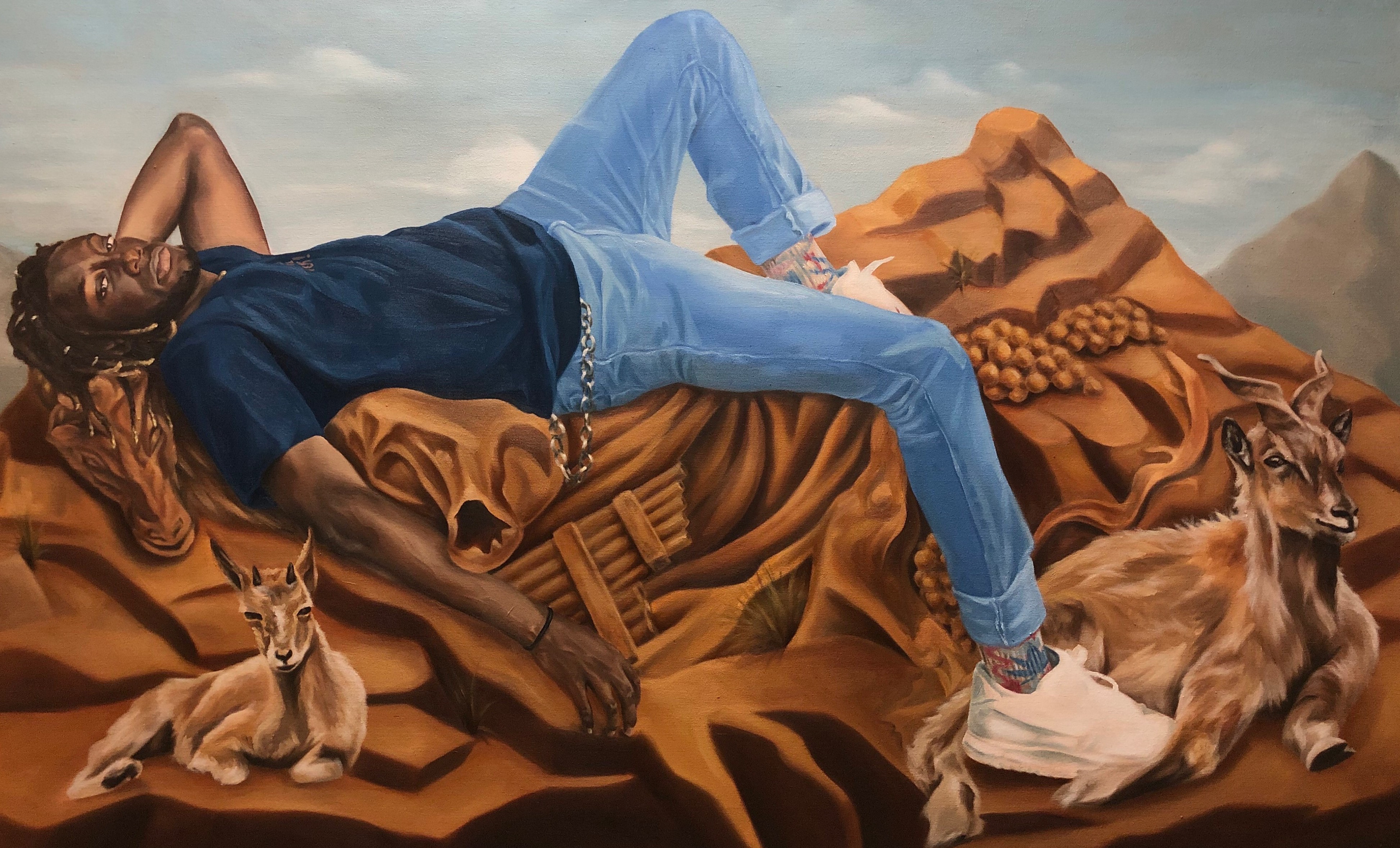 "Pan", 60" x 36", oil on canvas, 2019, Sold