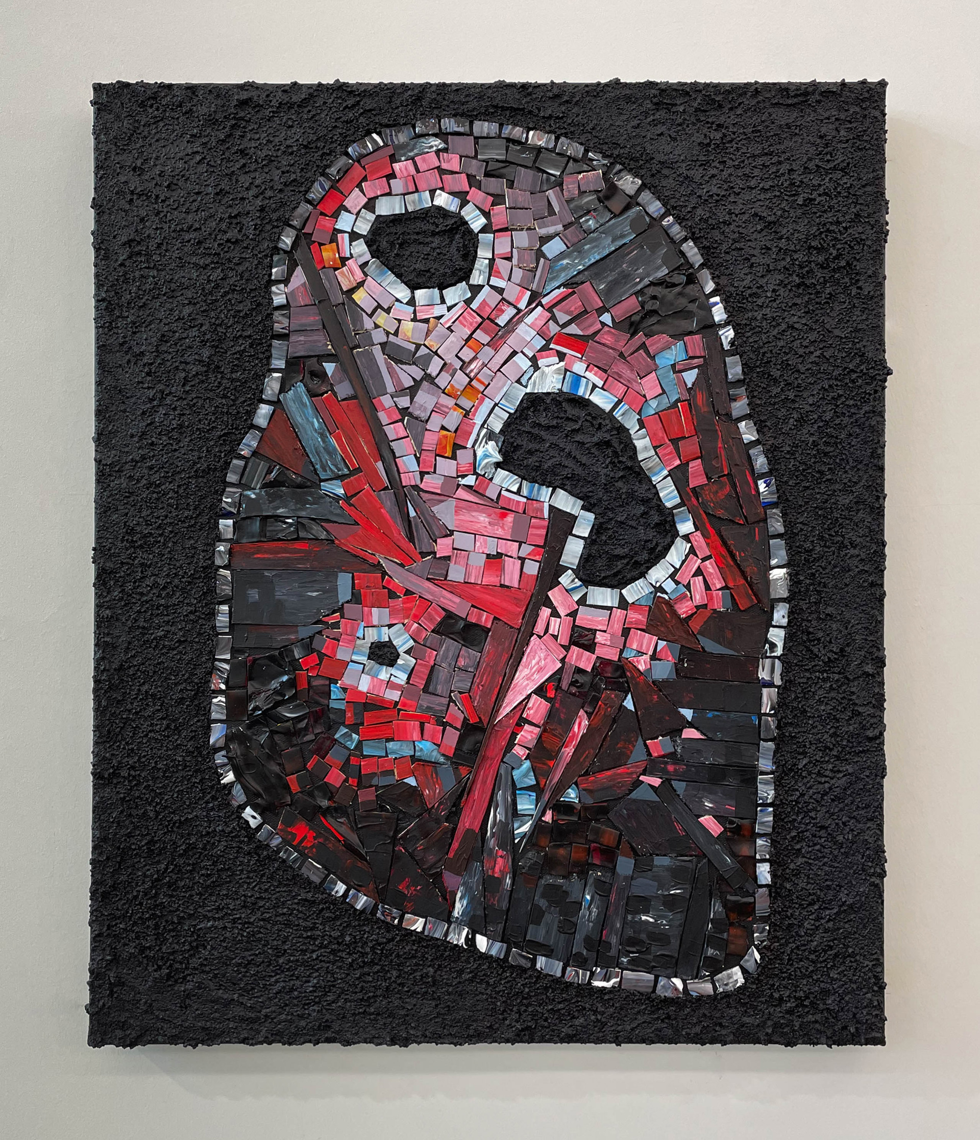 "Their faith tested (Denise)", 30" x 24", acrylic, wood, and pumice gel on canvas, 2021, Not for Sale