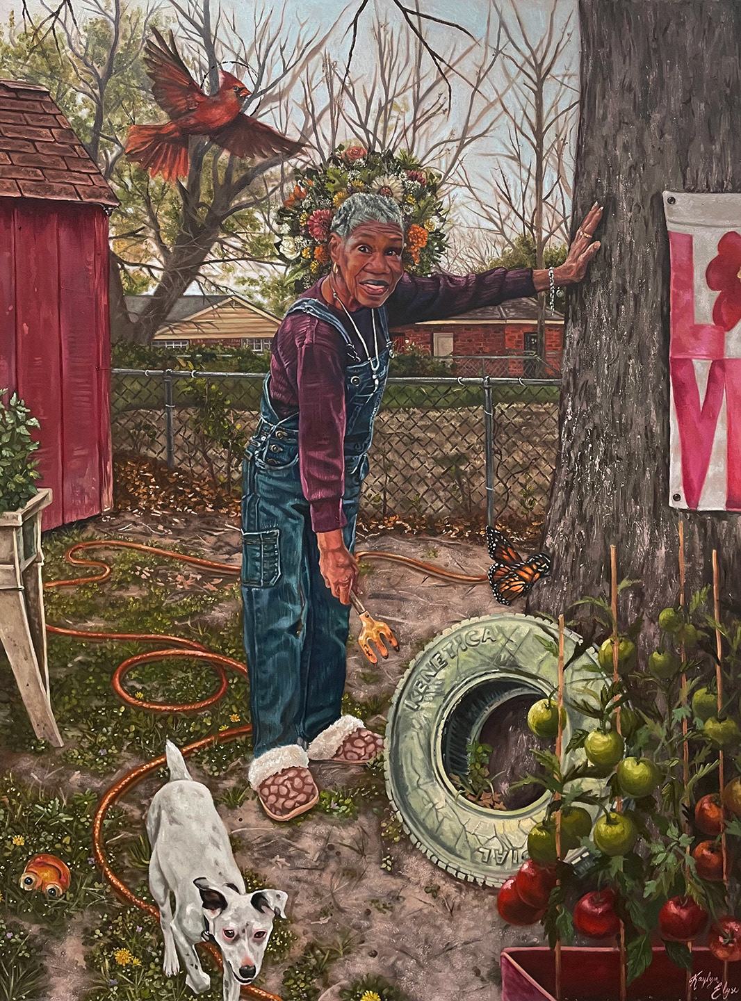 "Nana's Garden", oil on canvas, 36" x 48" x 1.5", 2025, Price Available Upon Request