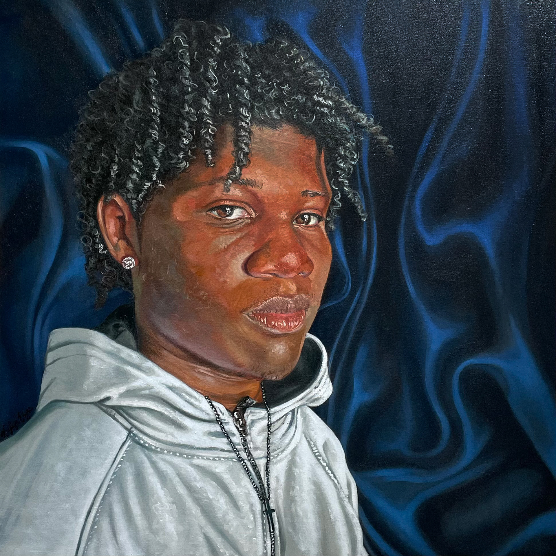 "Colby" (Fam), oil on canvas, 30" x 30", 2023, Not for Sale