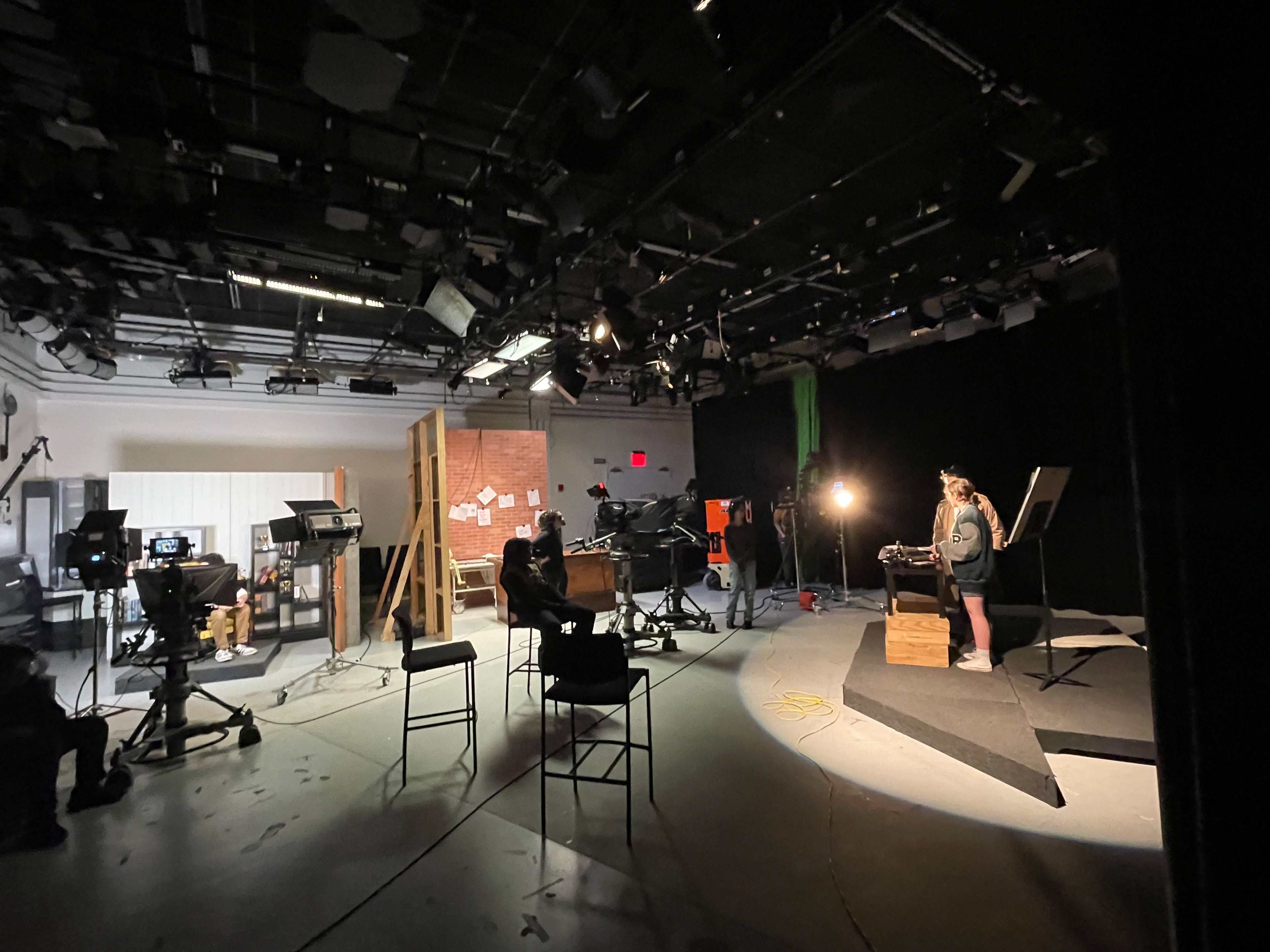 Full studio view with 3 set layout