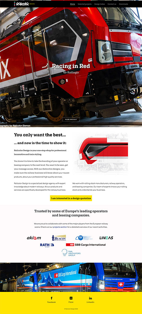 Railcolor Design website design