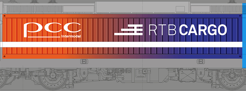 PCC Intermodal / RTB Cargo "Container" livery side wrap motif