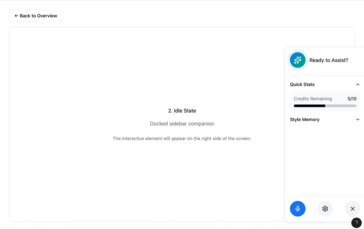 Credits Remaining for Workflow Transparency.