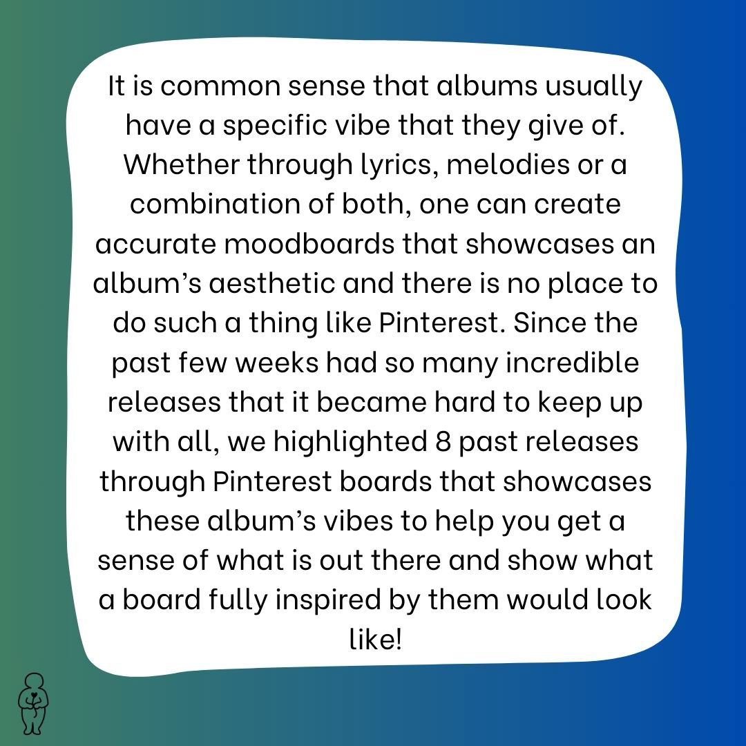 Slideshow of post "What does your pinterest board look like if this was your favorite recent album?" slide 1.