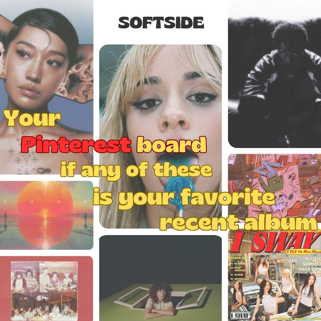Slideshow of post "What does your pinterest board look like if this was your favorite recent album?" cover slide.
