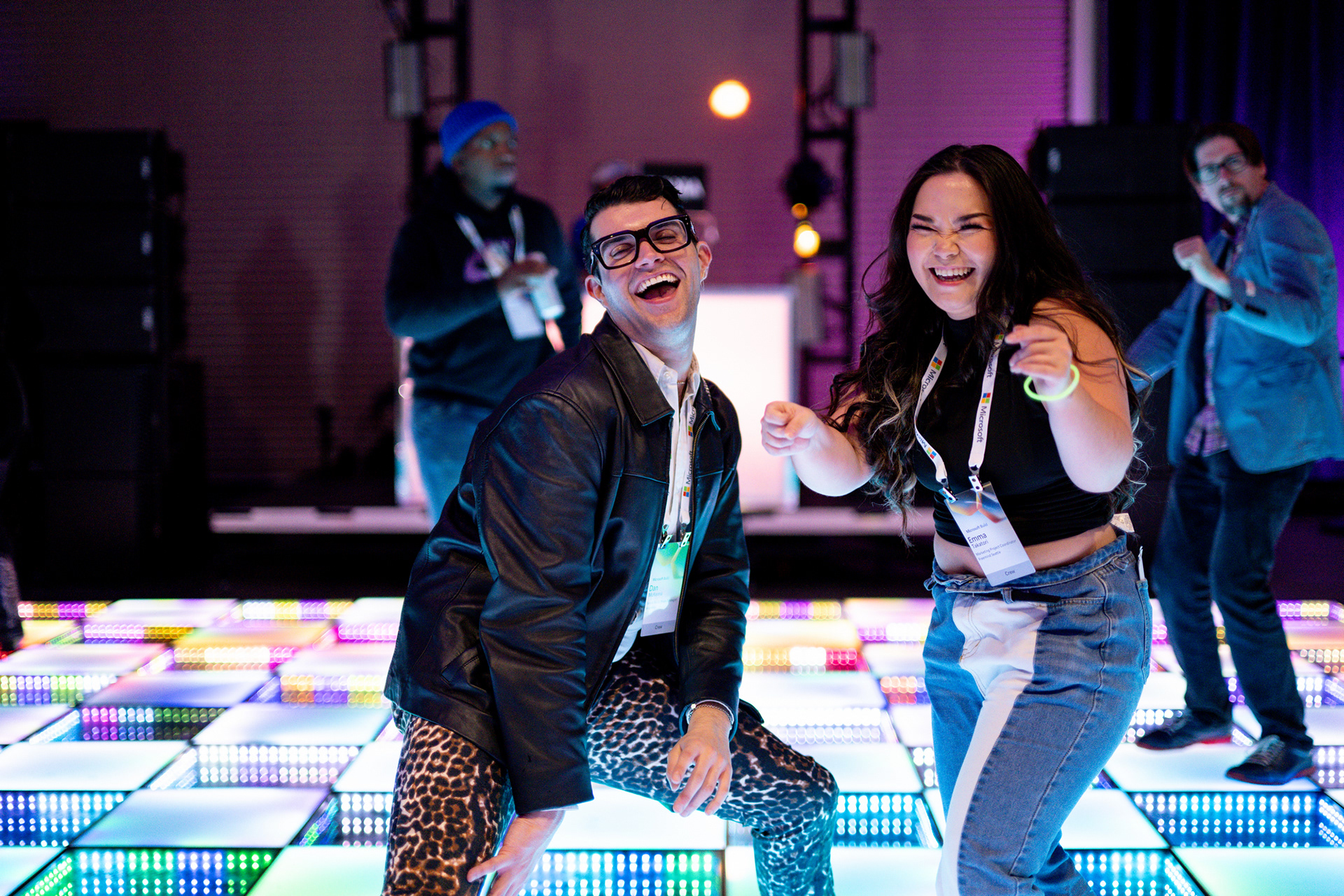 Grooving on the dance floor!