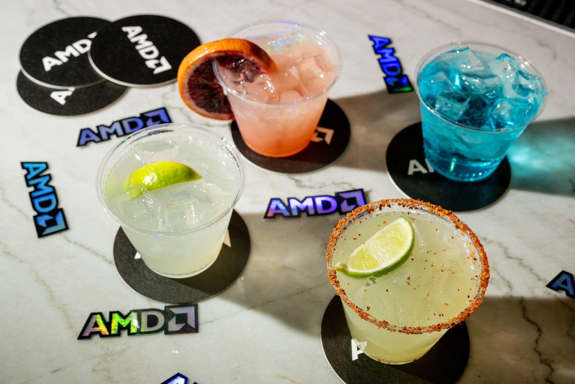 Themed cocktails with our featured title sponsor AMD