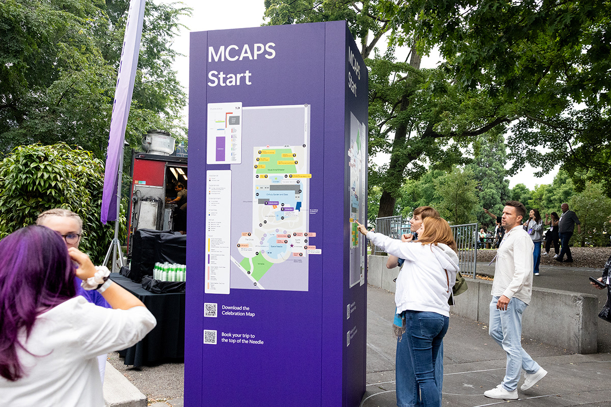 Detailed wayfinding so attendees could quickly find what they needed and see what offerings were available