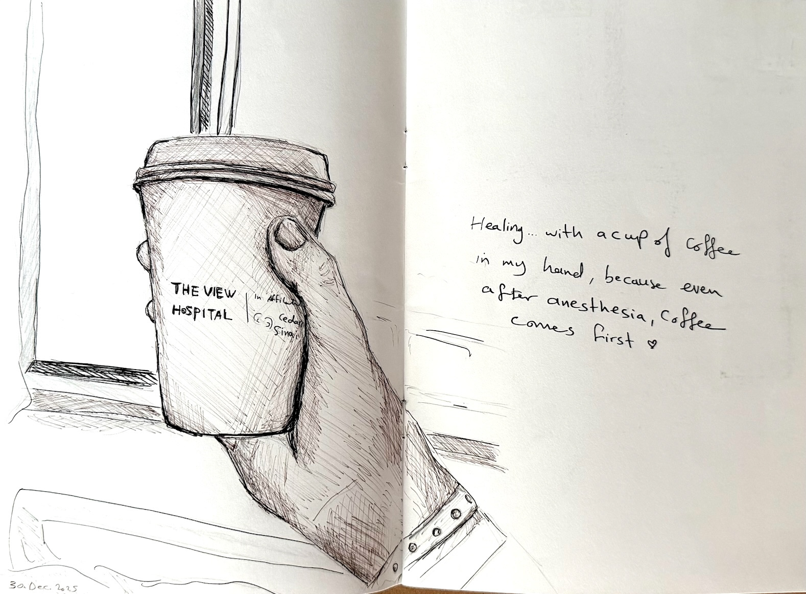 Healing with a cup of coffee in my hand