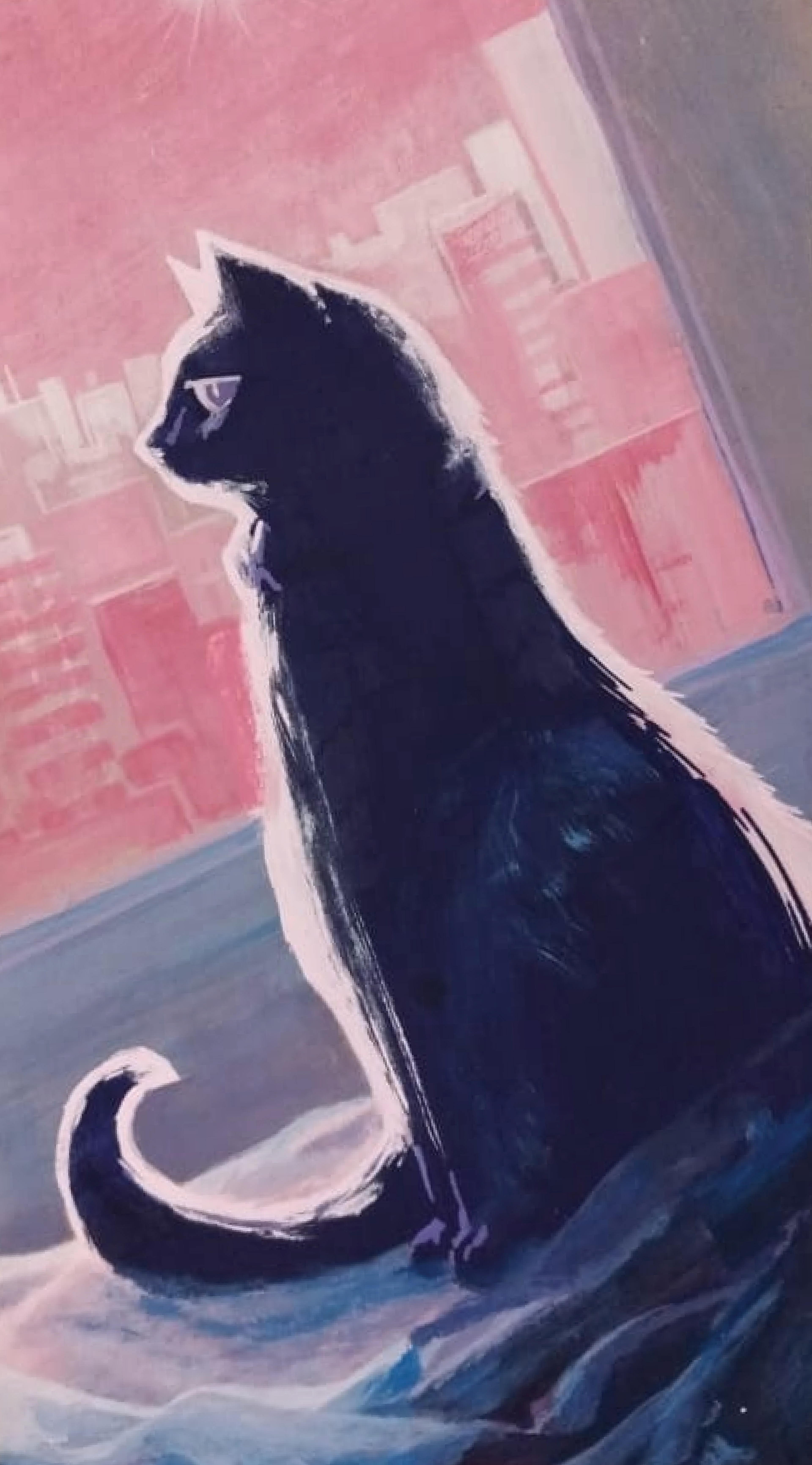 Myen - acrylic on wood 21x39cm