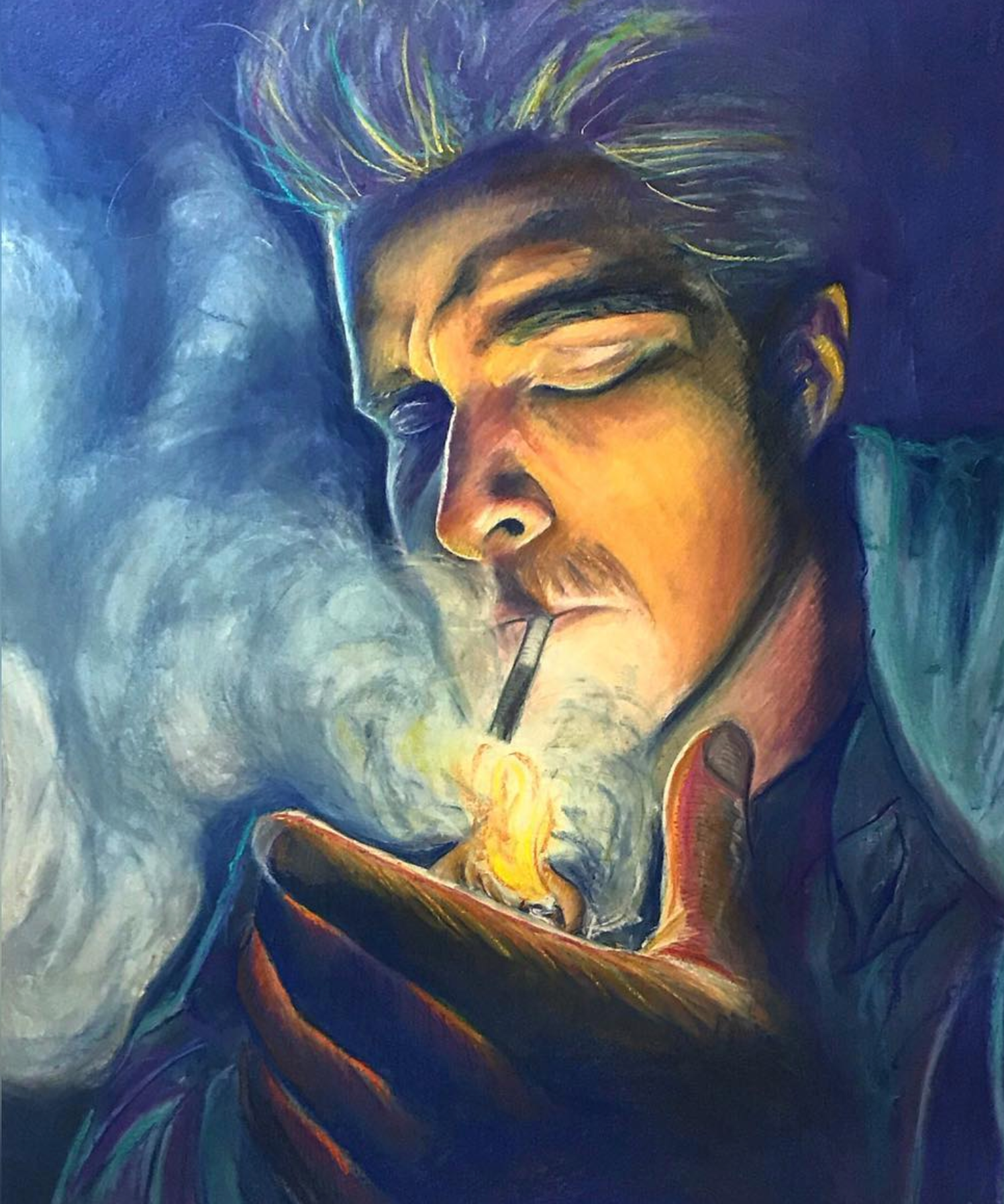"Cigarette Daydream" 6ftX4ft, Pastel