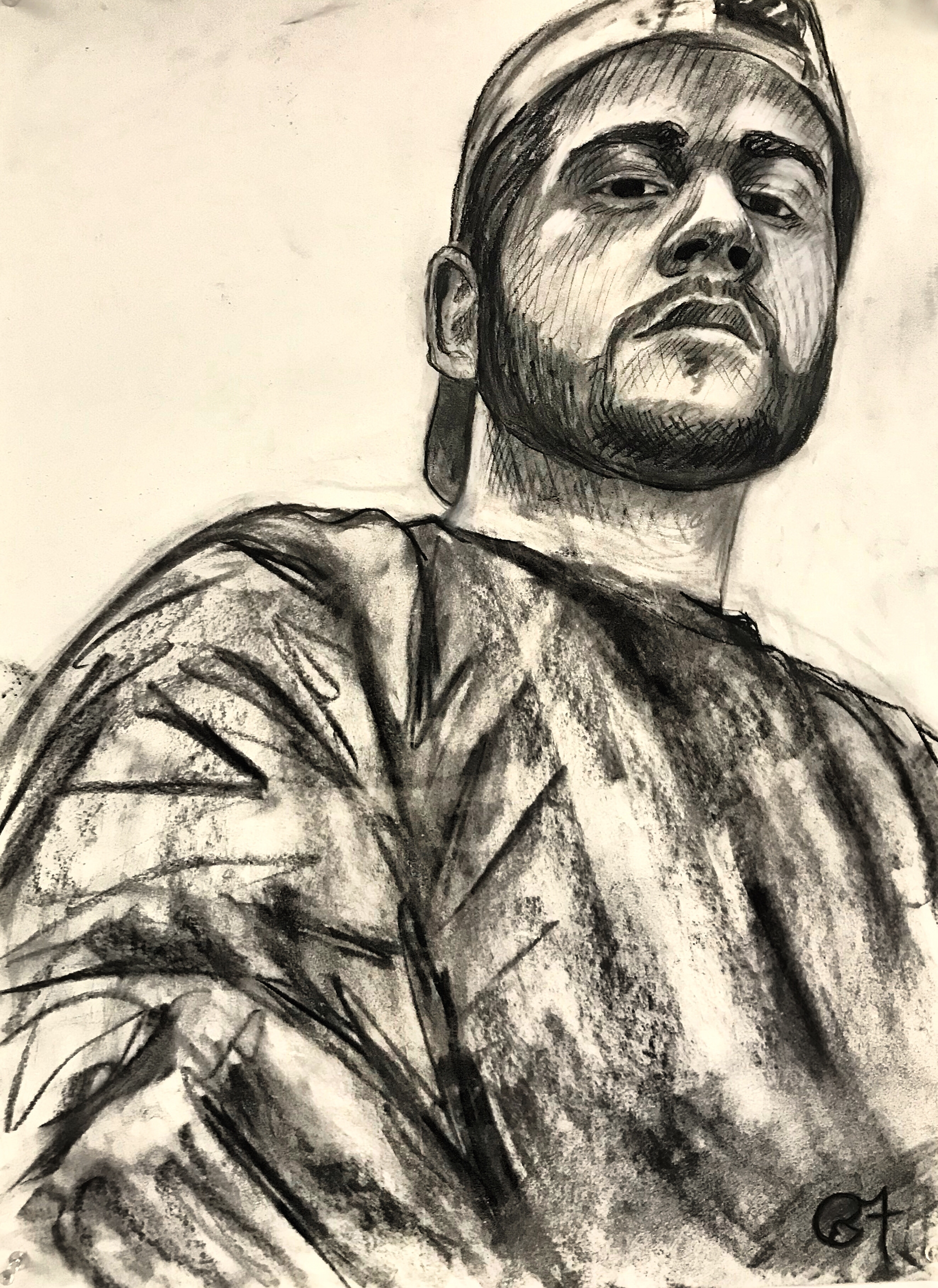 Self Portrait, Charcoal