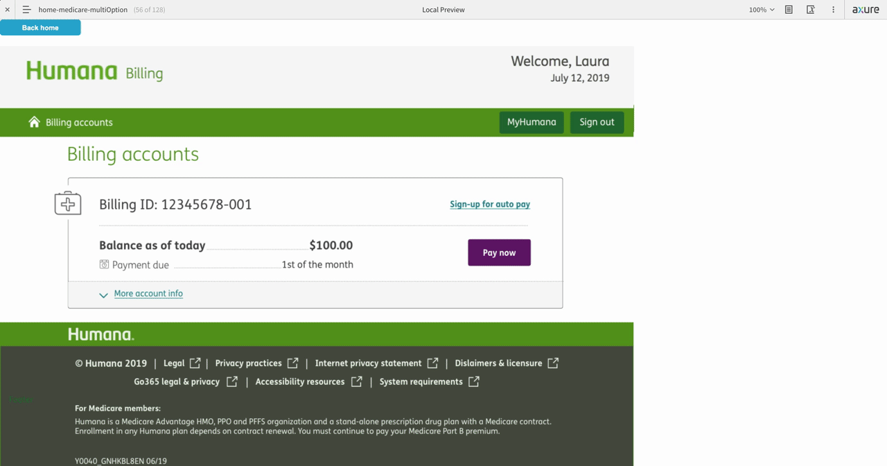 Prototype of Set Up AutoPay
