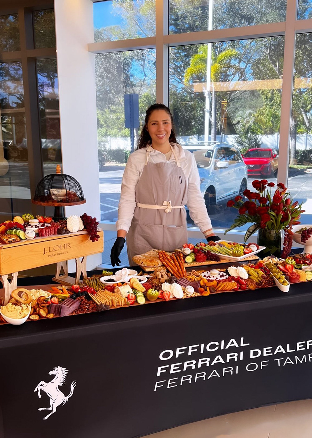 Portable Grazing Table (Set Up) at Ferrari of Tampa Bay